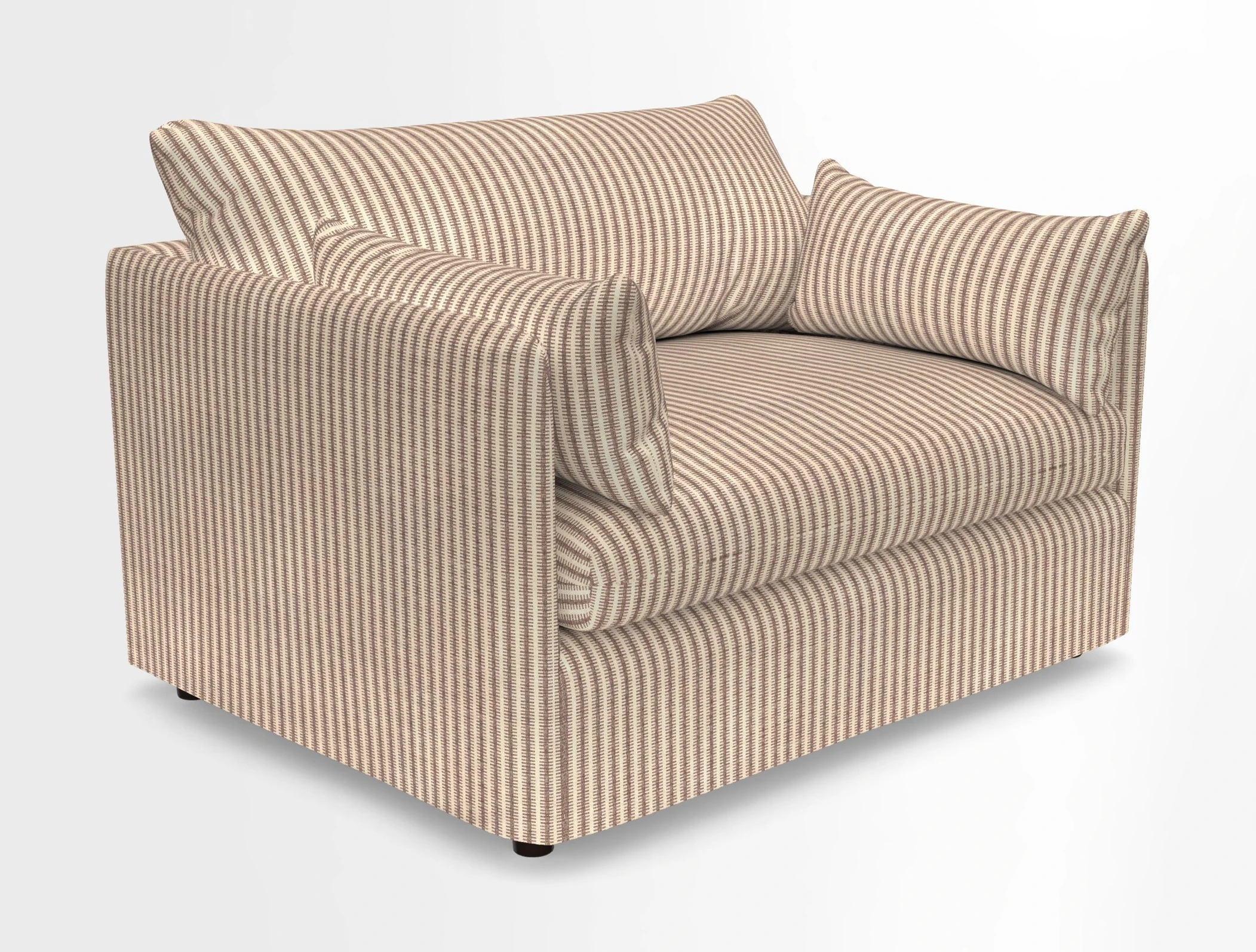 Madehurst Snuggler in Two Tone Plain Biscuit. Loose cover option available