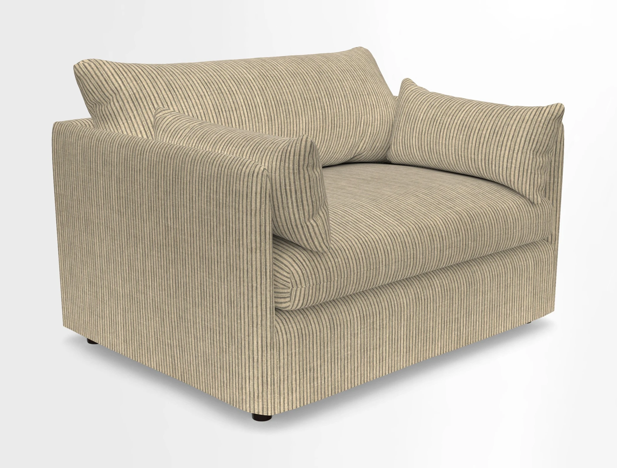 Madehurst Snuggler in Two Tone Plain Biscuit. Loose cover option available