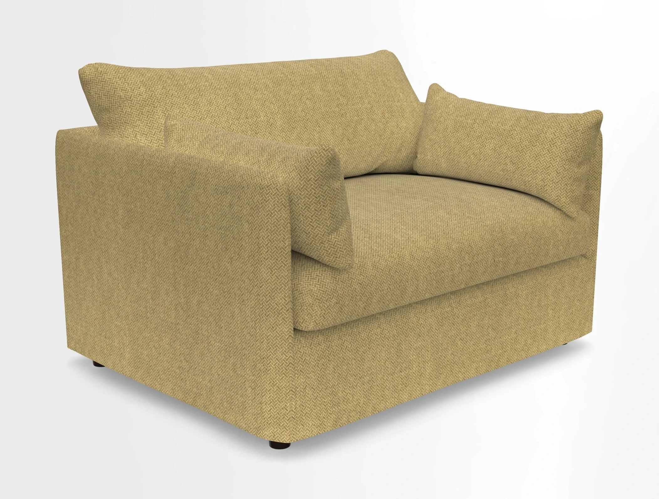 Madehurst Snuggler in Two Tone Plain Biscuit. Loose cover option available
