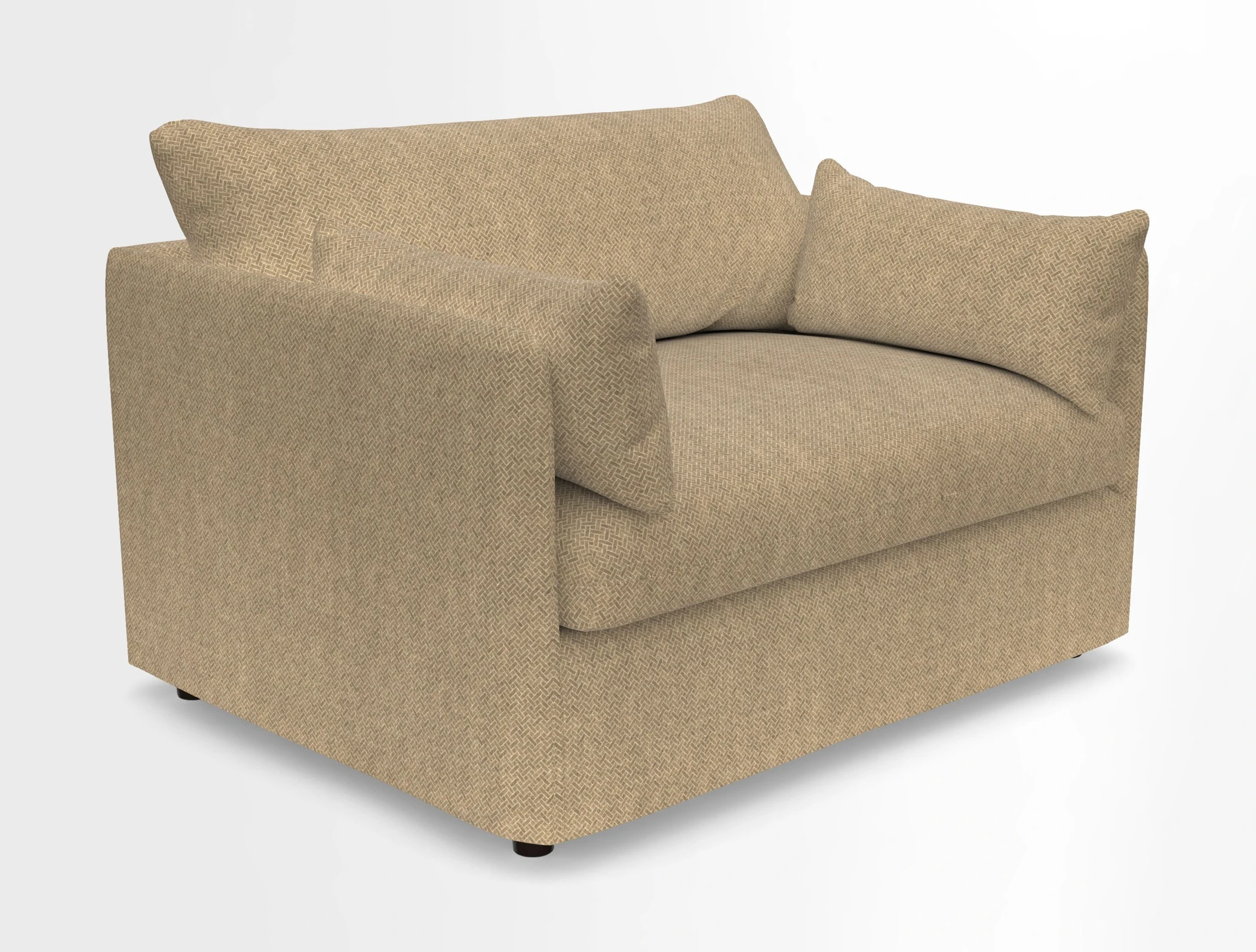 Madehurst Snuggler in Two Tone Plain Biscuit. Loose cover option available