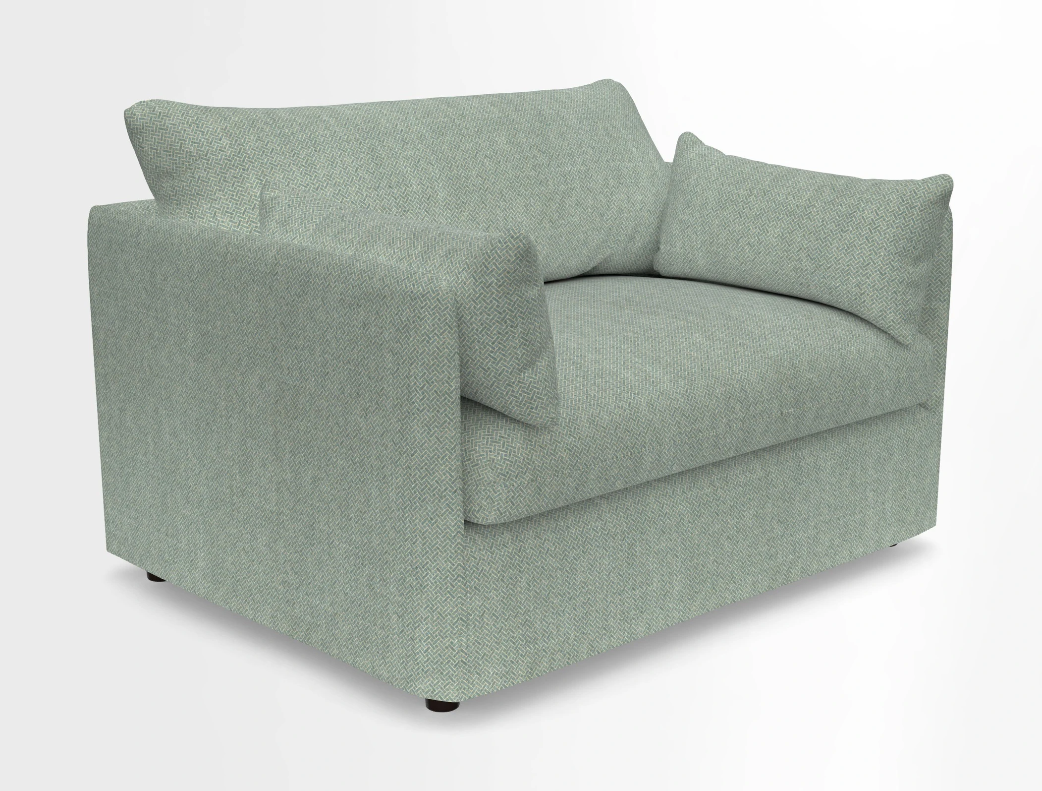 Madehurst Snuggler in Two Tone Plain Biscuit. Loose cover option available