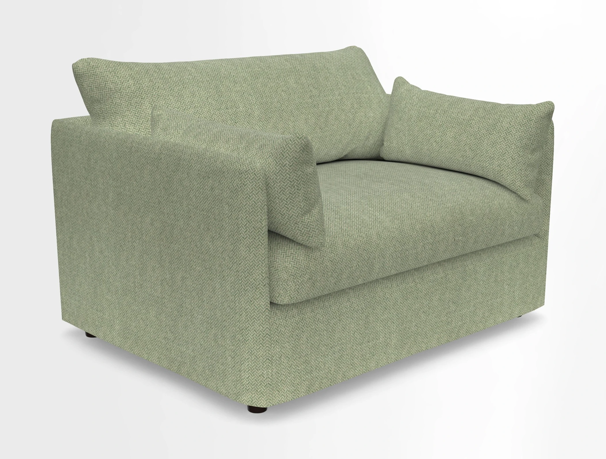 Madehurst Snuggler in Two Tone Plain Biscuit. Loose cover option available