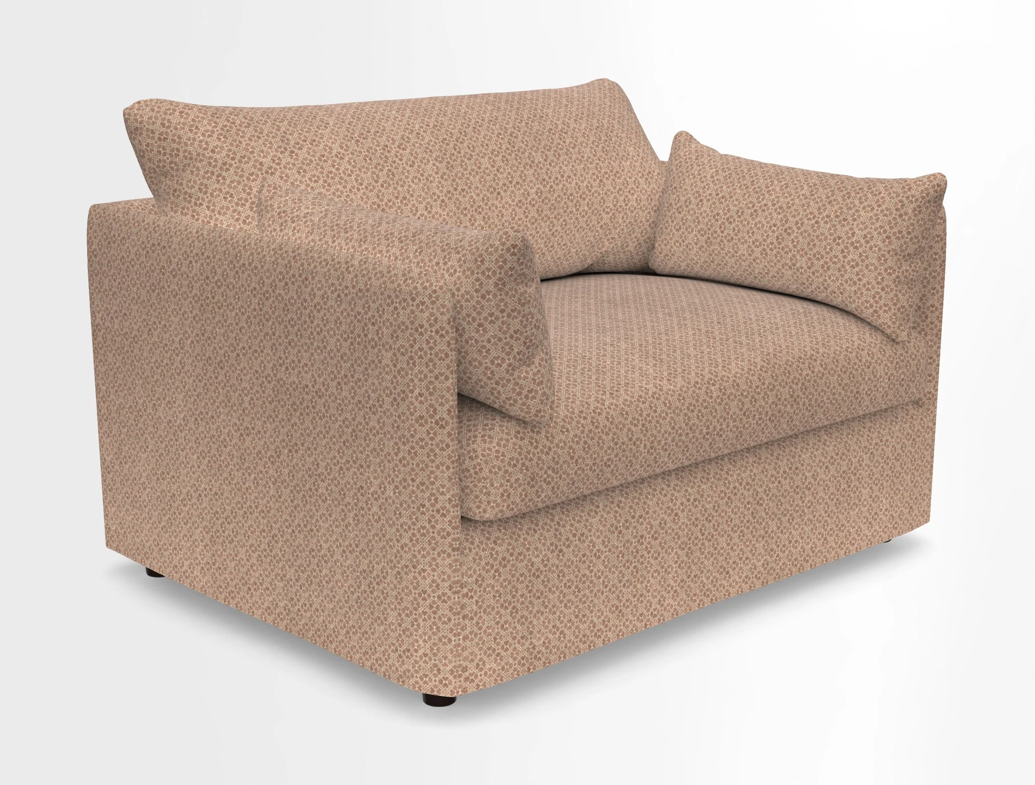 Madehurst Snuggler in Two Tone Plain Biscuit. Loose cover option available