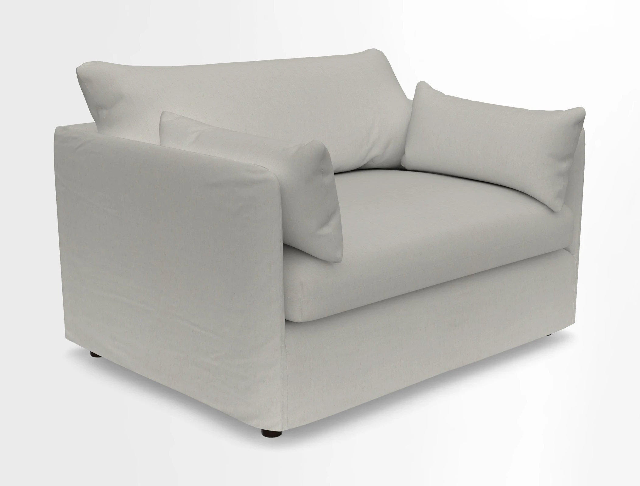 Madehurst Snuggler in Two Tone Plain Biscuit. Loose cover option available