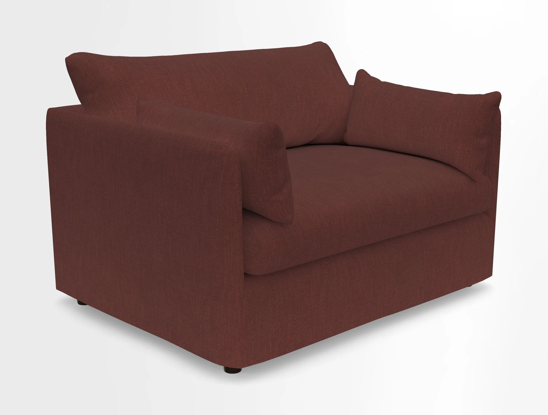Madehurst Snuggler in Two Tone Plain Biscuit. Loose cover option available