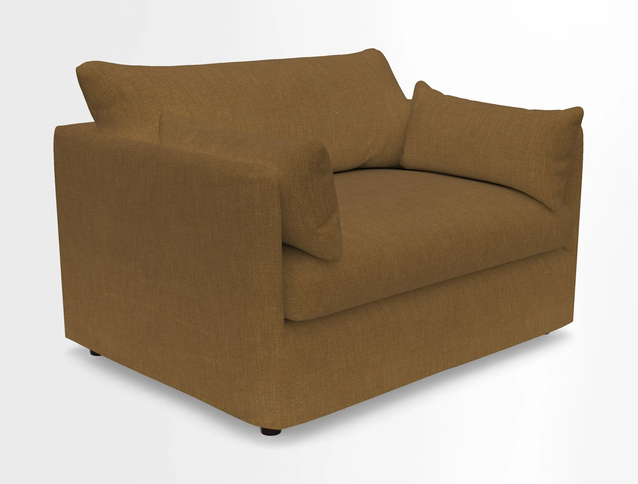 Madehurst Snuggler in Two Tone Plain Biscuit. Loose cover option available