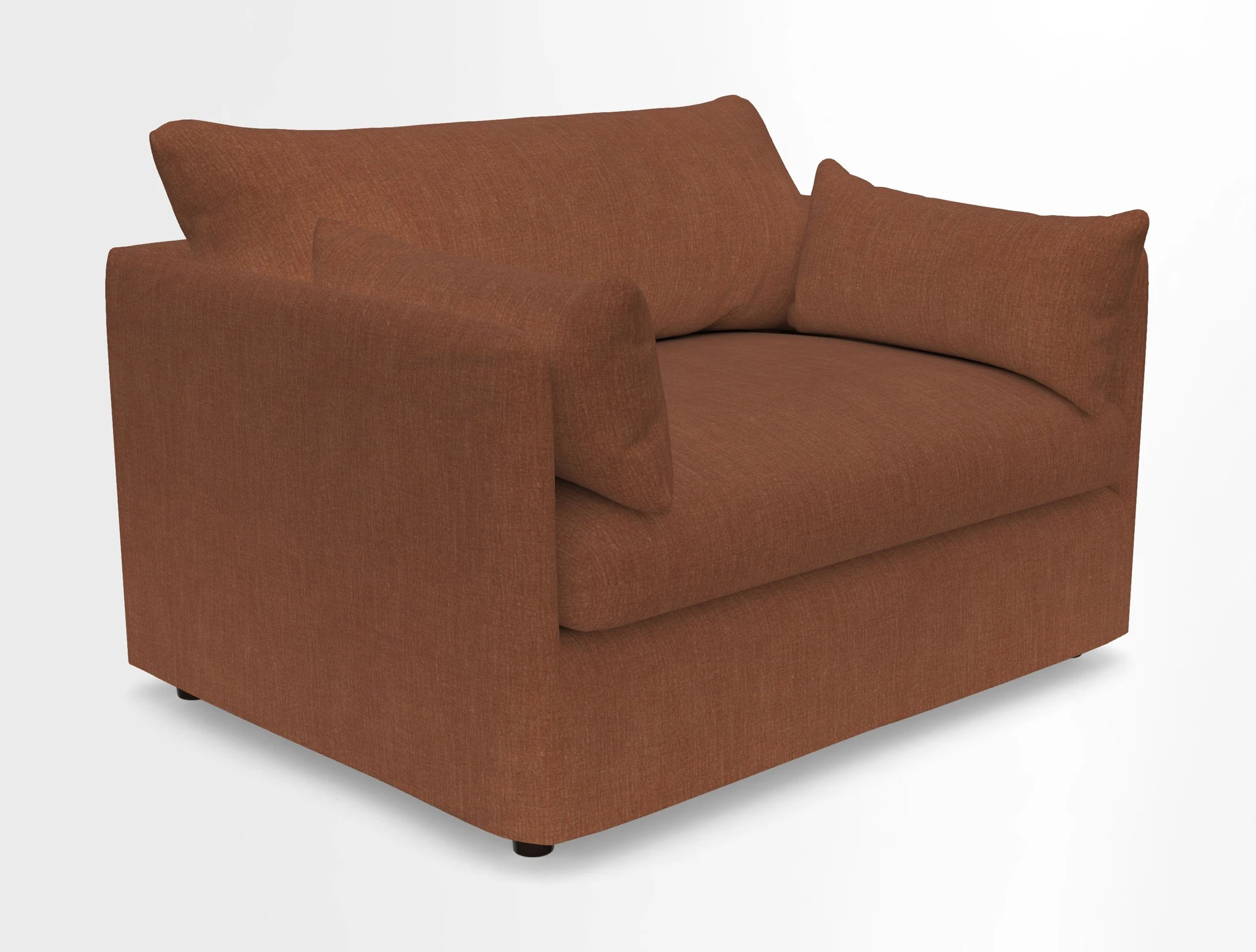 Madehurst Snuggler in Two Tone Plain Biscuit. Loose cover option available