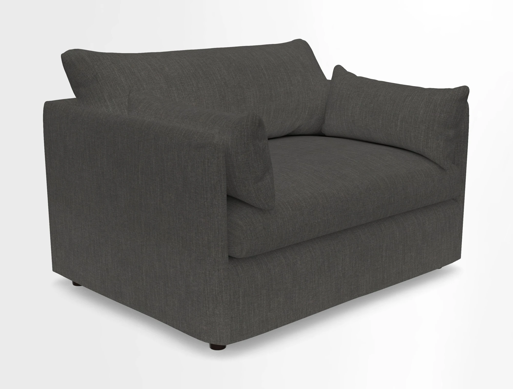Madehurst Snuggler in Two Tone Plain Biscuit. Loose cover option available