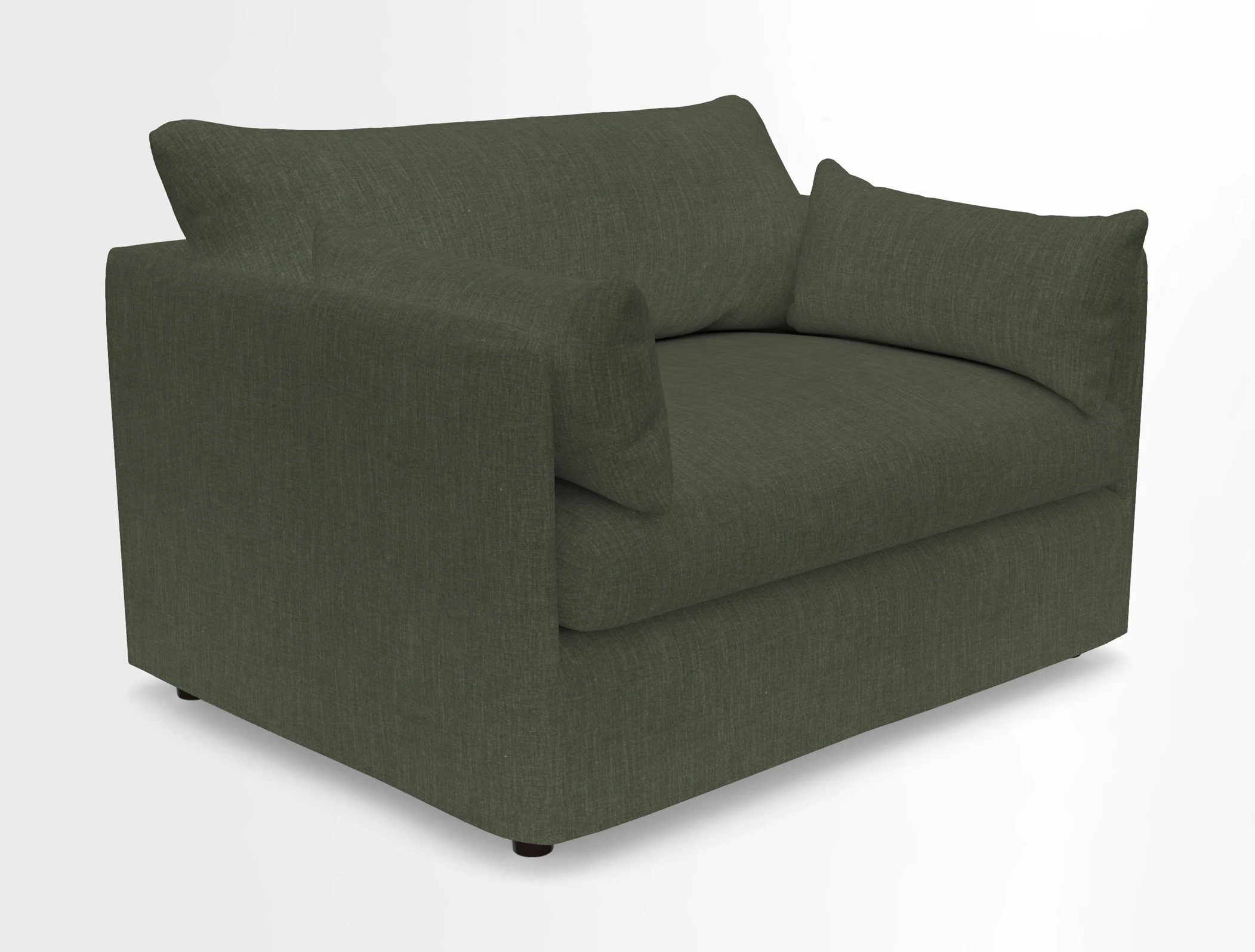Madehurst Snuggler in Two Tone Plain Biscuit. Loose cover option available