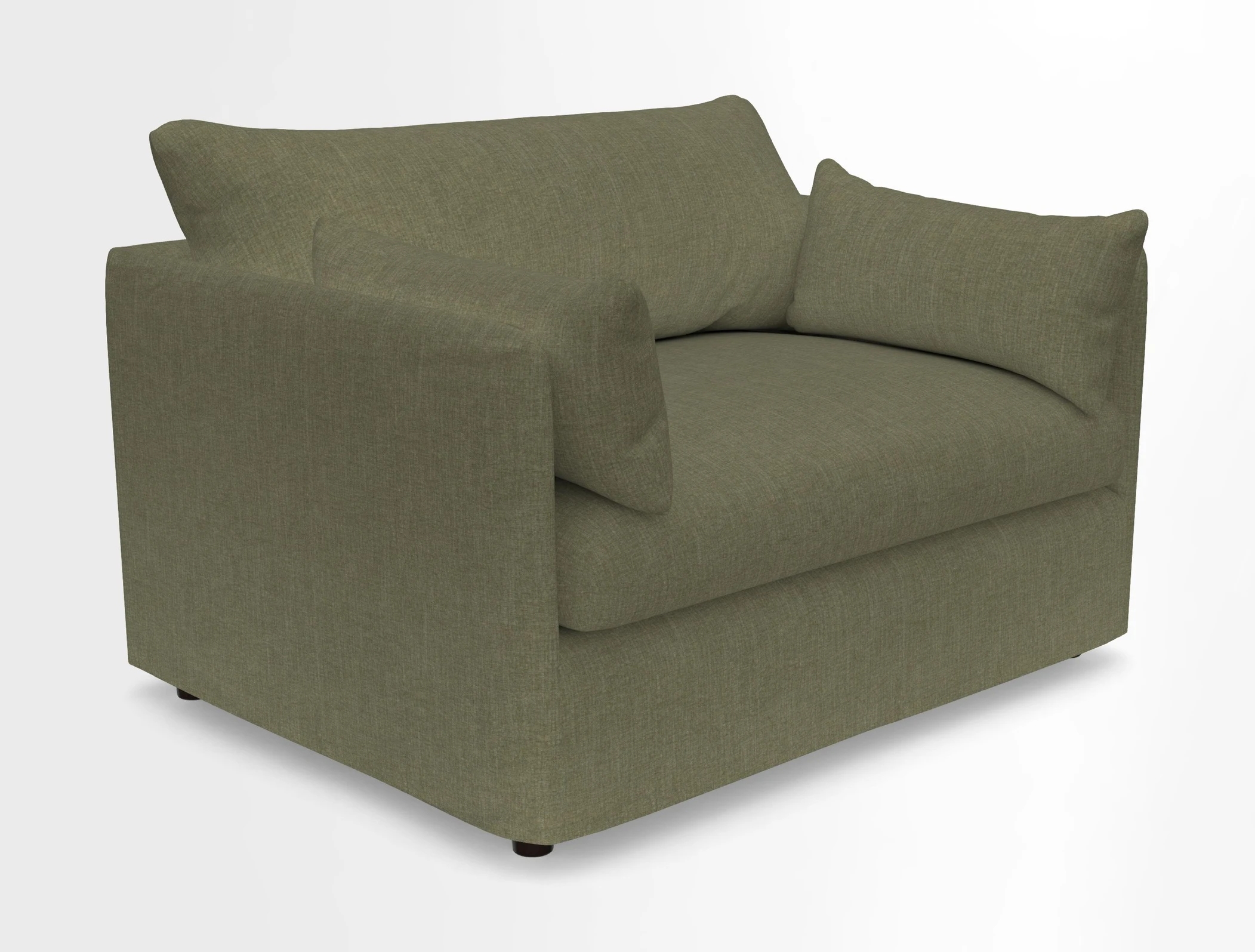Madehurst Snuggler in Two Tone Plain Biscuit. Loose cover option available