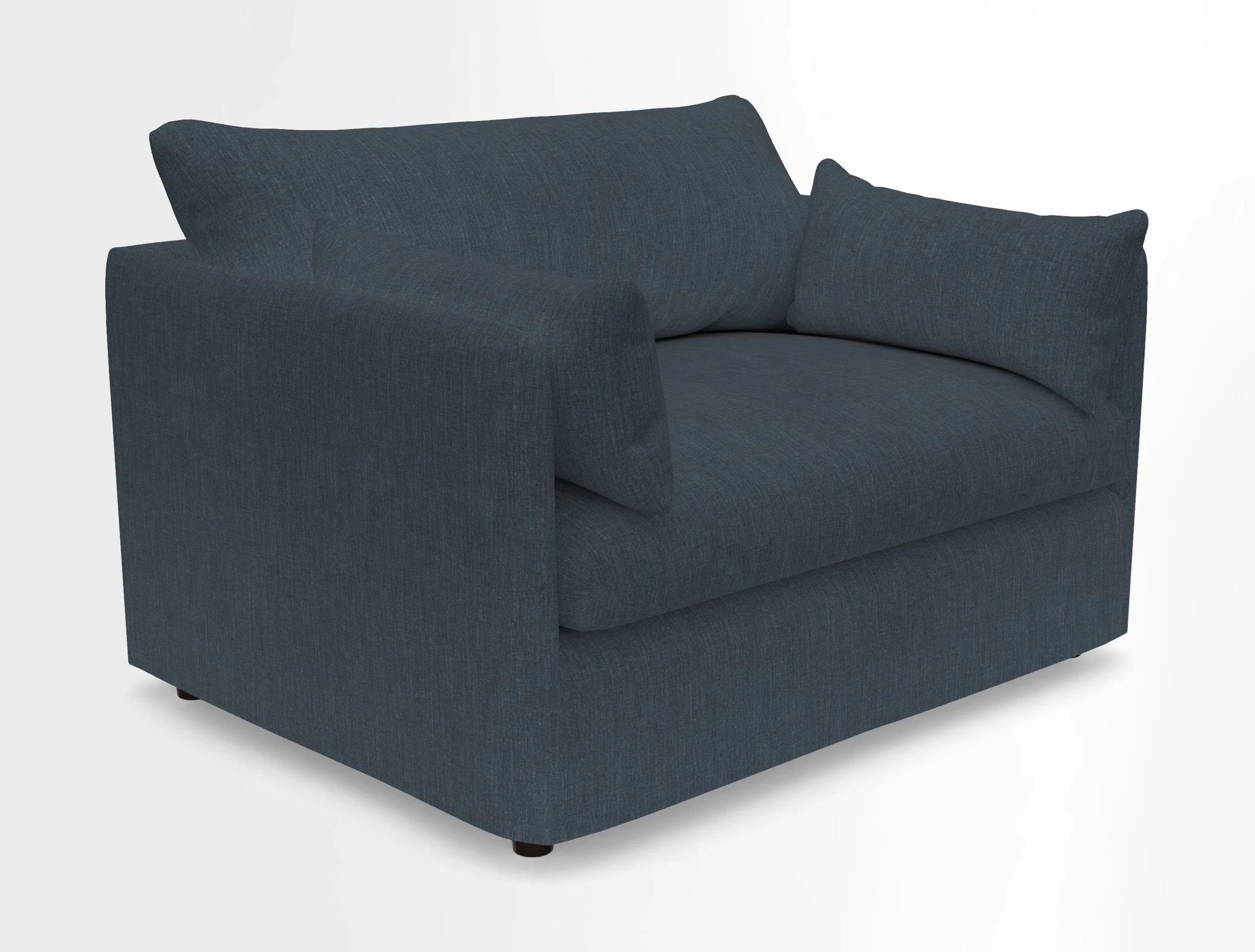 Madehurst Snuggler in Two Tone Plain Biscuit. Loose cover option available