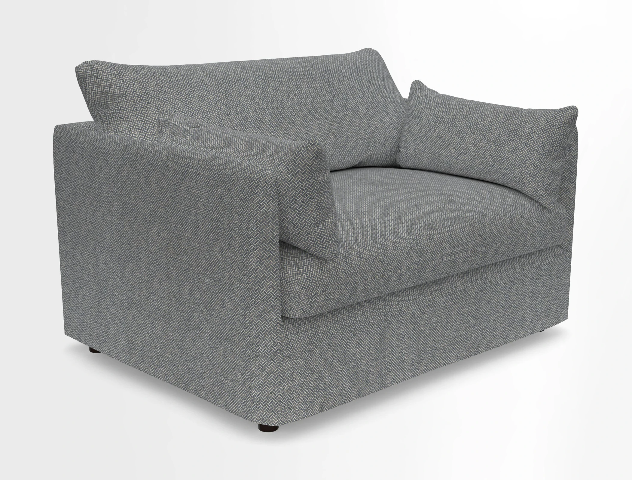 Madehurst Snuggler in Two Tone Plain Biscuit. Loose cover option available