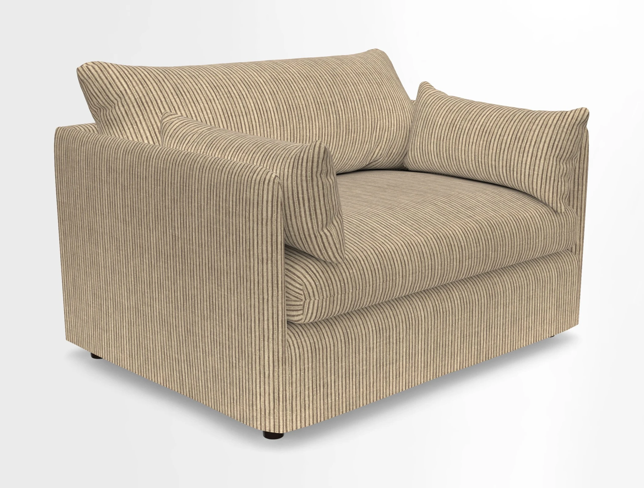 Madehurst Snuggler in Two Tone Plain Biscuit. Loose cover option available