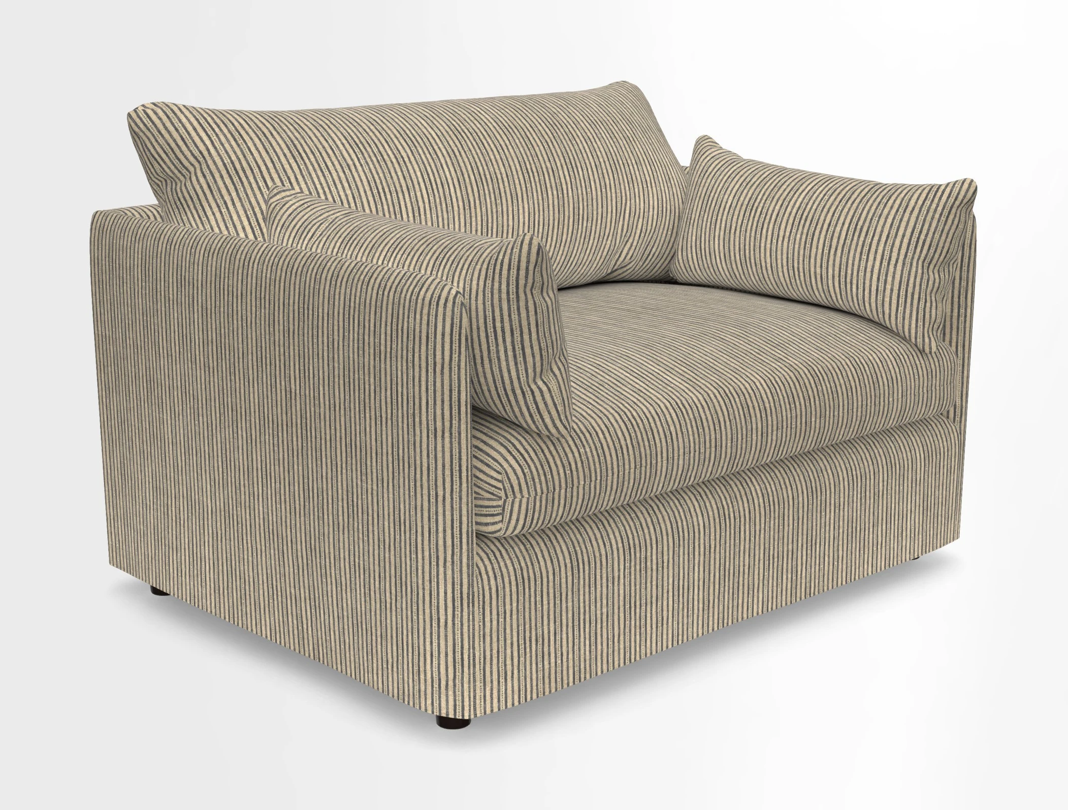 Madehurst Snuggler in Two Tone Plain Biscuit. Loose cover option available