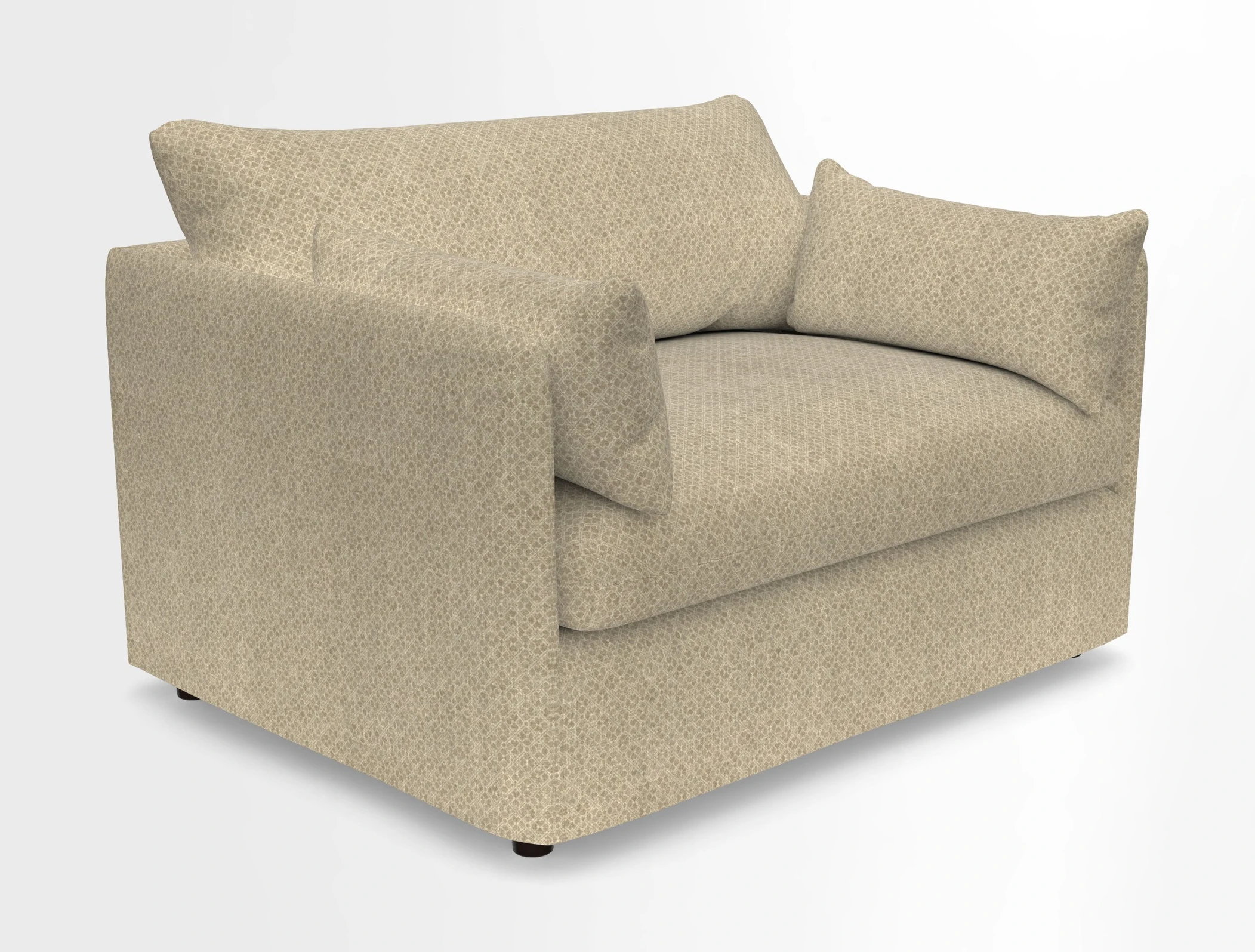 Madehurst Snuggler in Two Tone Plain Biscuit. Loose cover option available