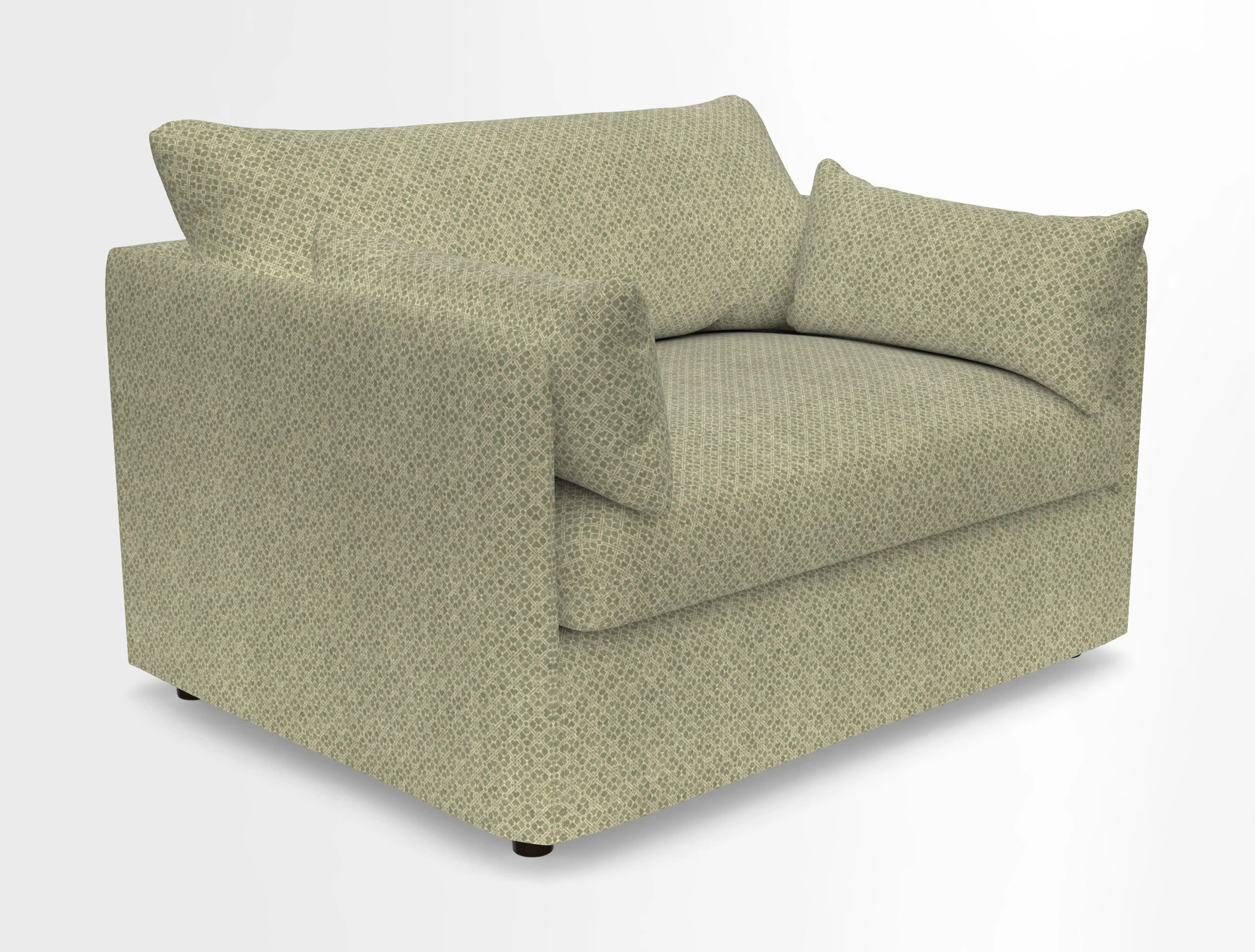 Madehurst Snuggler in Two Tone Plain Biscuit. Loose cover option available