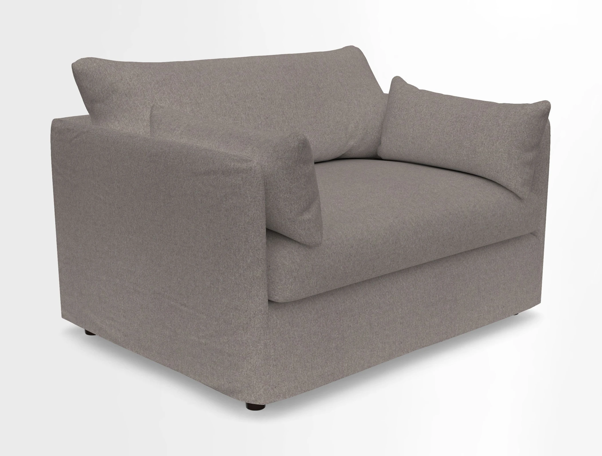 Madehurst Snuggler in Two Tone Plain Biscuit. Loose cover option available