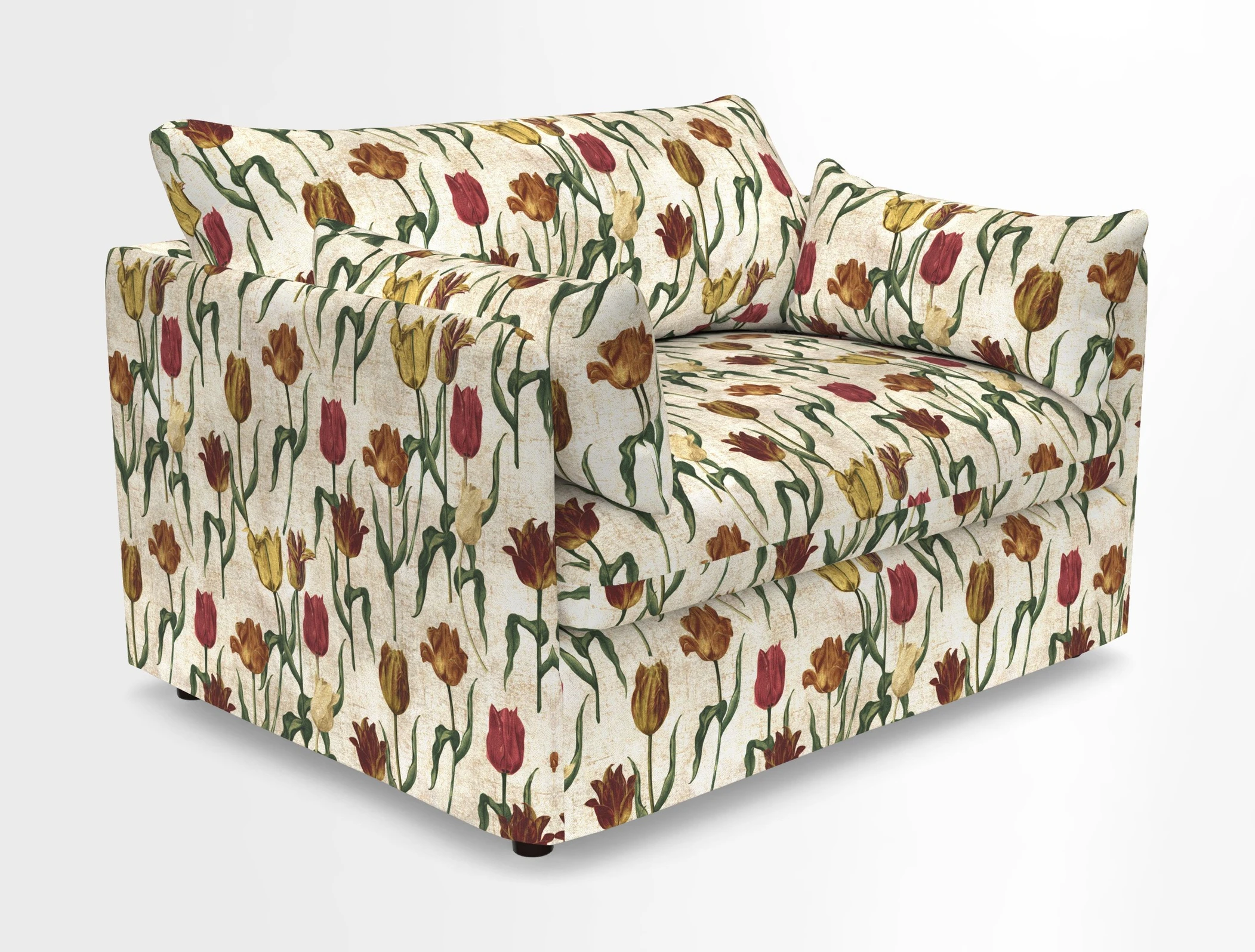Madehurst Snuggler in Two Tone Plain Biscuit. Loose cover option available