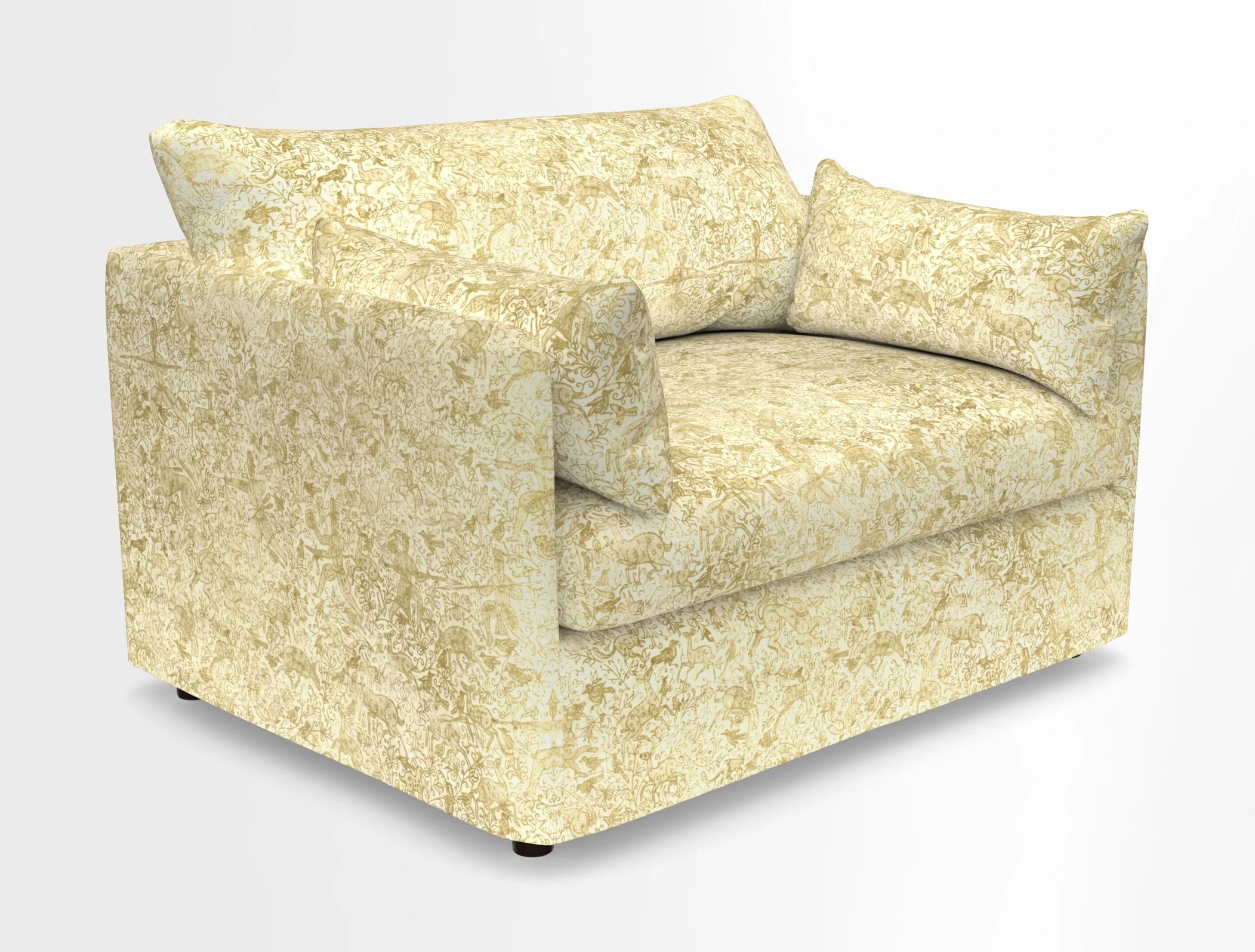 Madehurst Snuggler in Two Tone Plain Biscuit. Loose cover option available