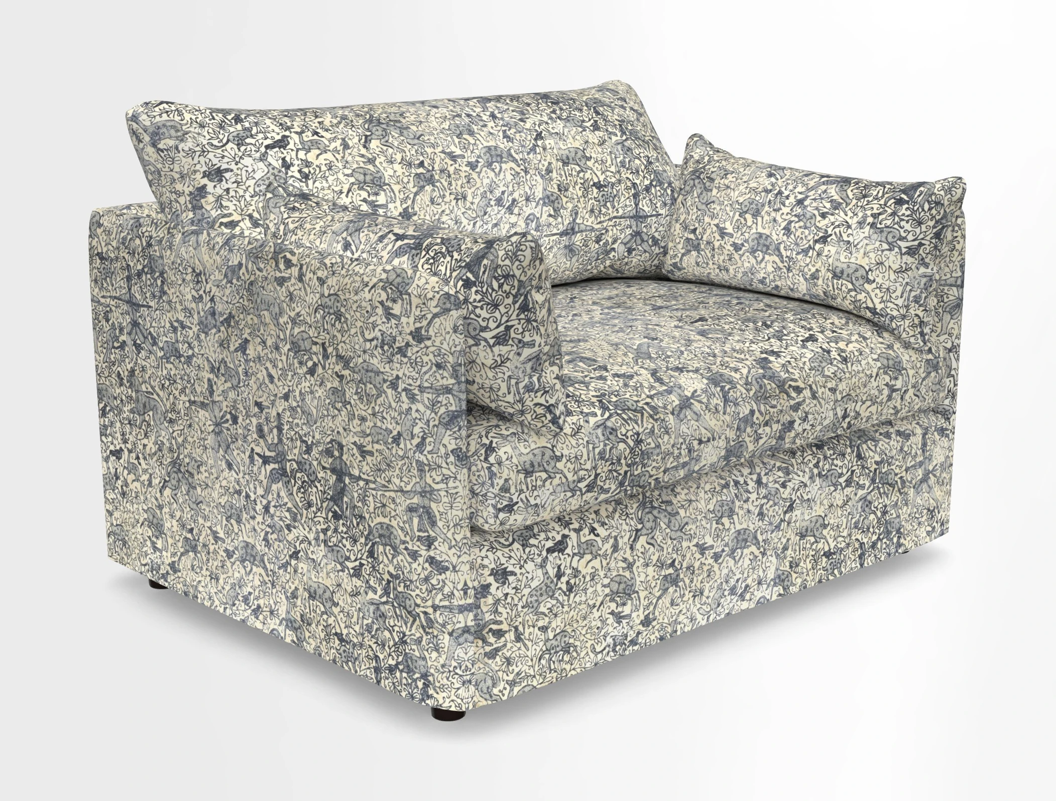 Madehurst Snuggler in Two Tone Plain Biscuit. Loose cover option available