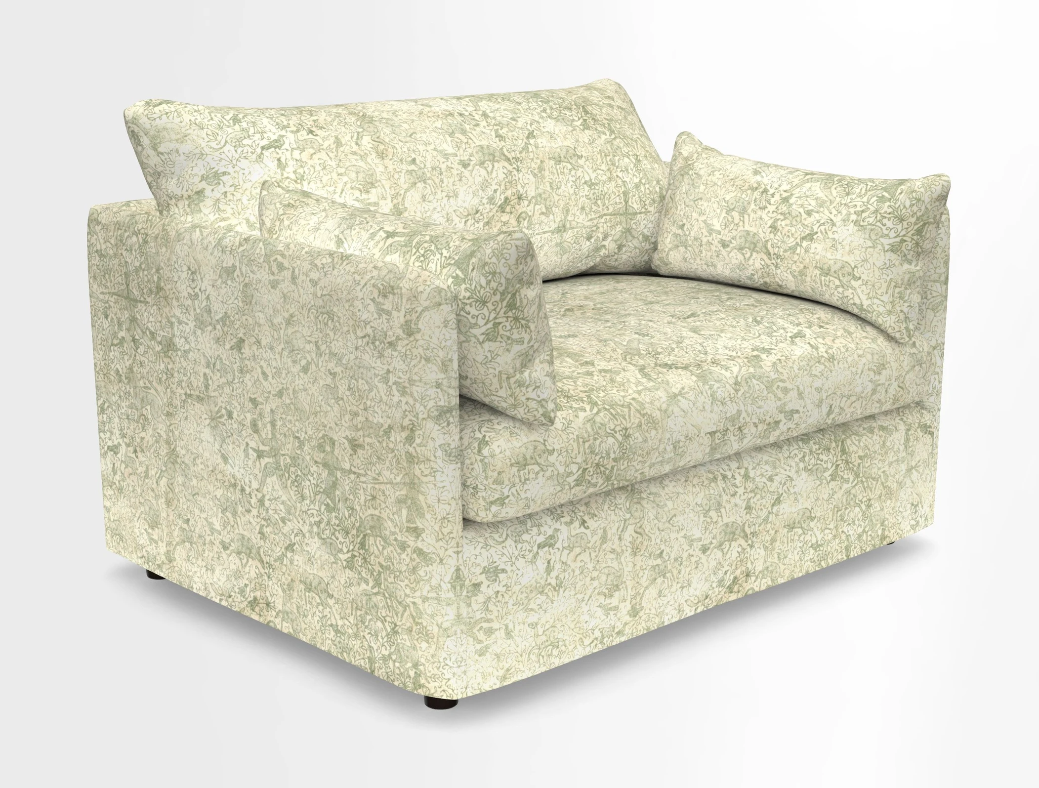 Madehurst Snuggler in Two Tone Plain Biscuit. Loose cover option available