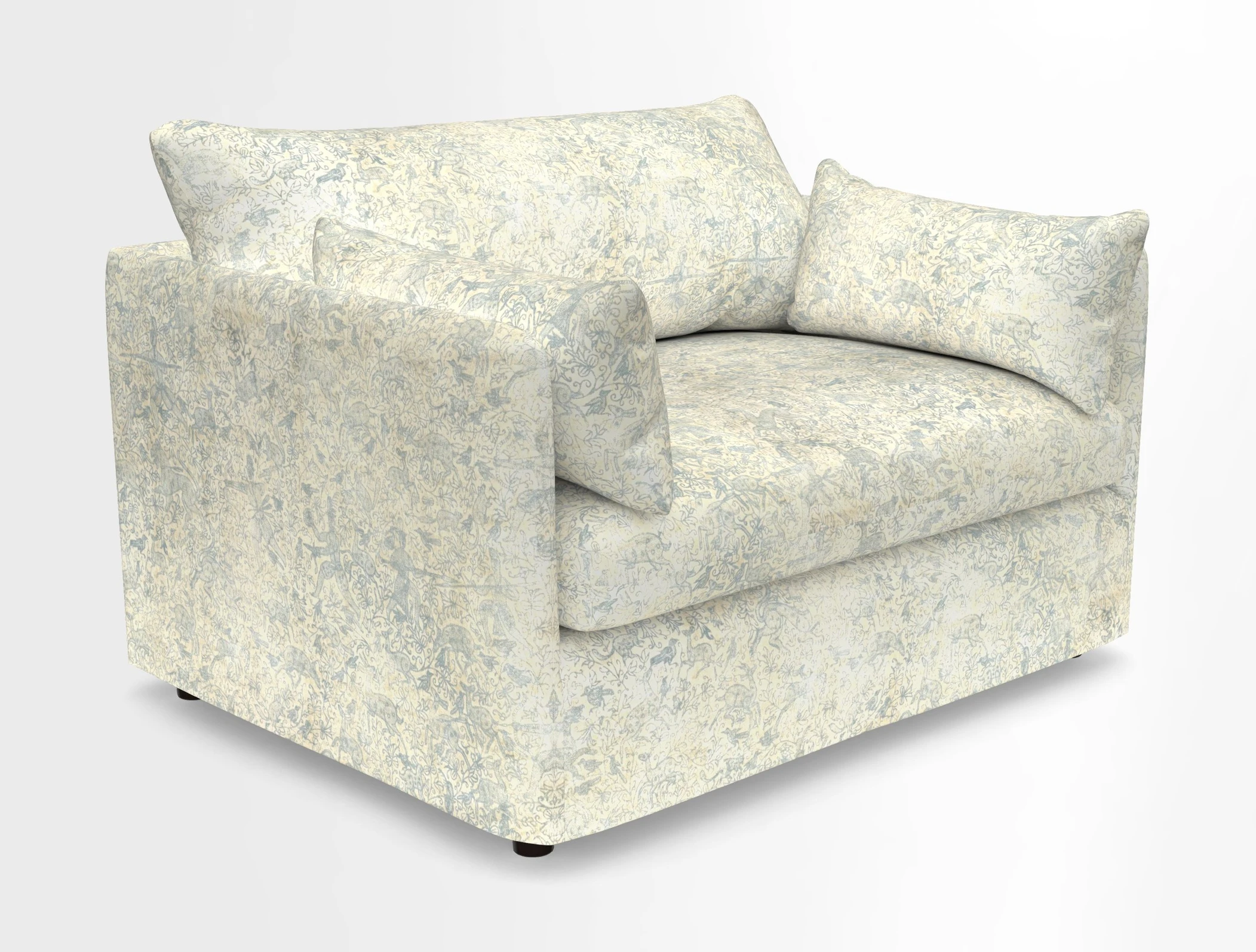 Madehurst Snuggler in Two Tone Plain Biscuit. Loose cover option available