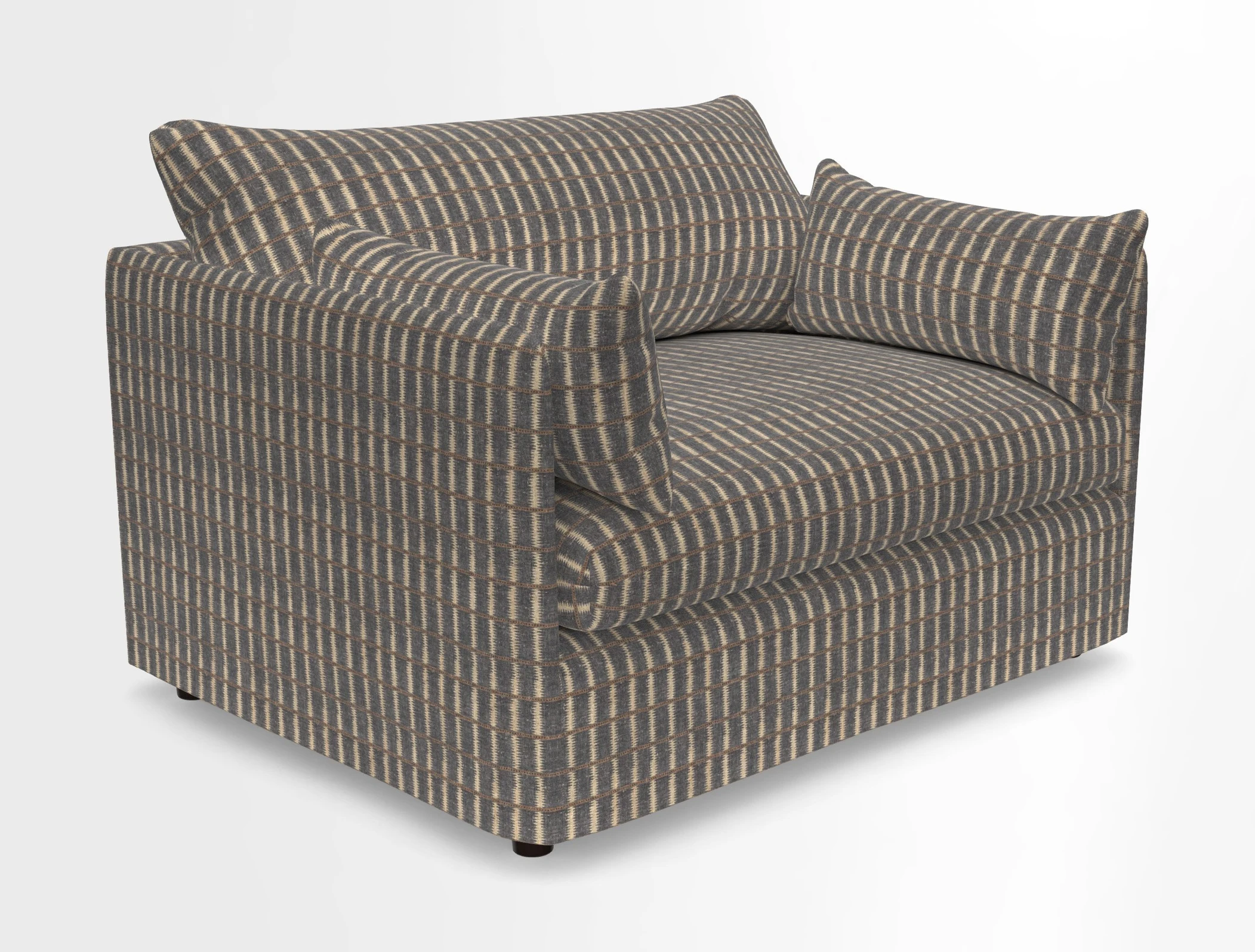 Madehurst Snuggler in Two Tone Plain Biscuit. Loose cover option available