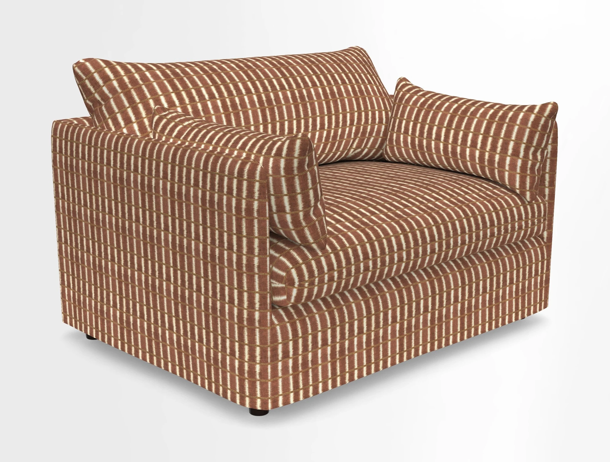 Madehurst Snuggler in Two Tone Plain Biscuit. Loose cover option available