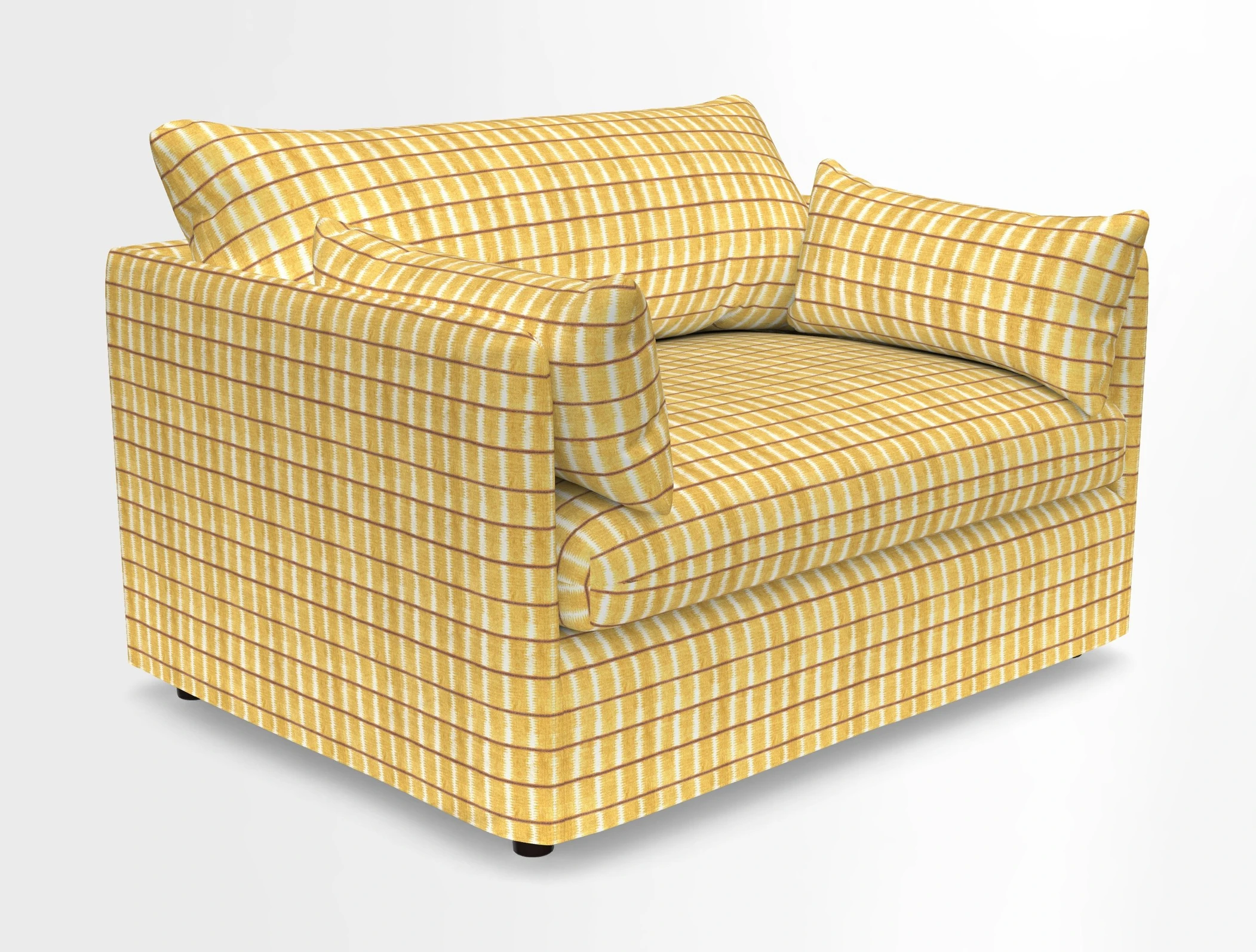 Madehurst Snuggler in Two Tone Plain Biscuit. Loose cover option available