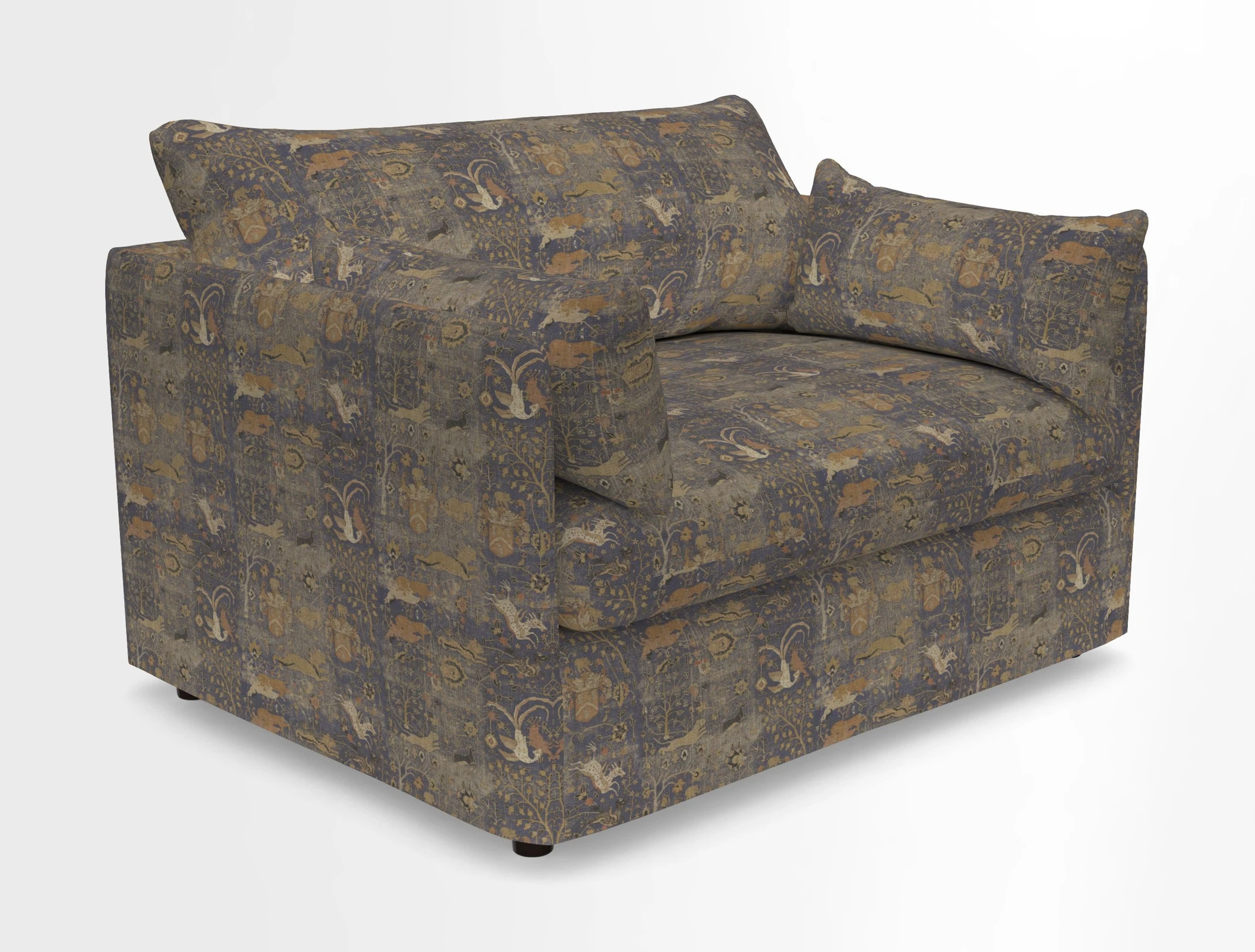 Madehurst Snuggler in Two Tone Plain Biscuit. Loose cover option available