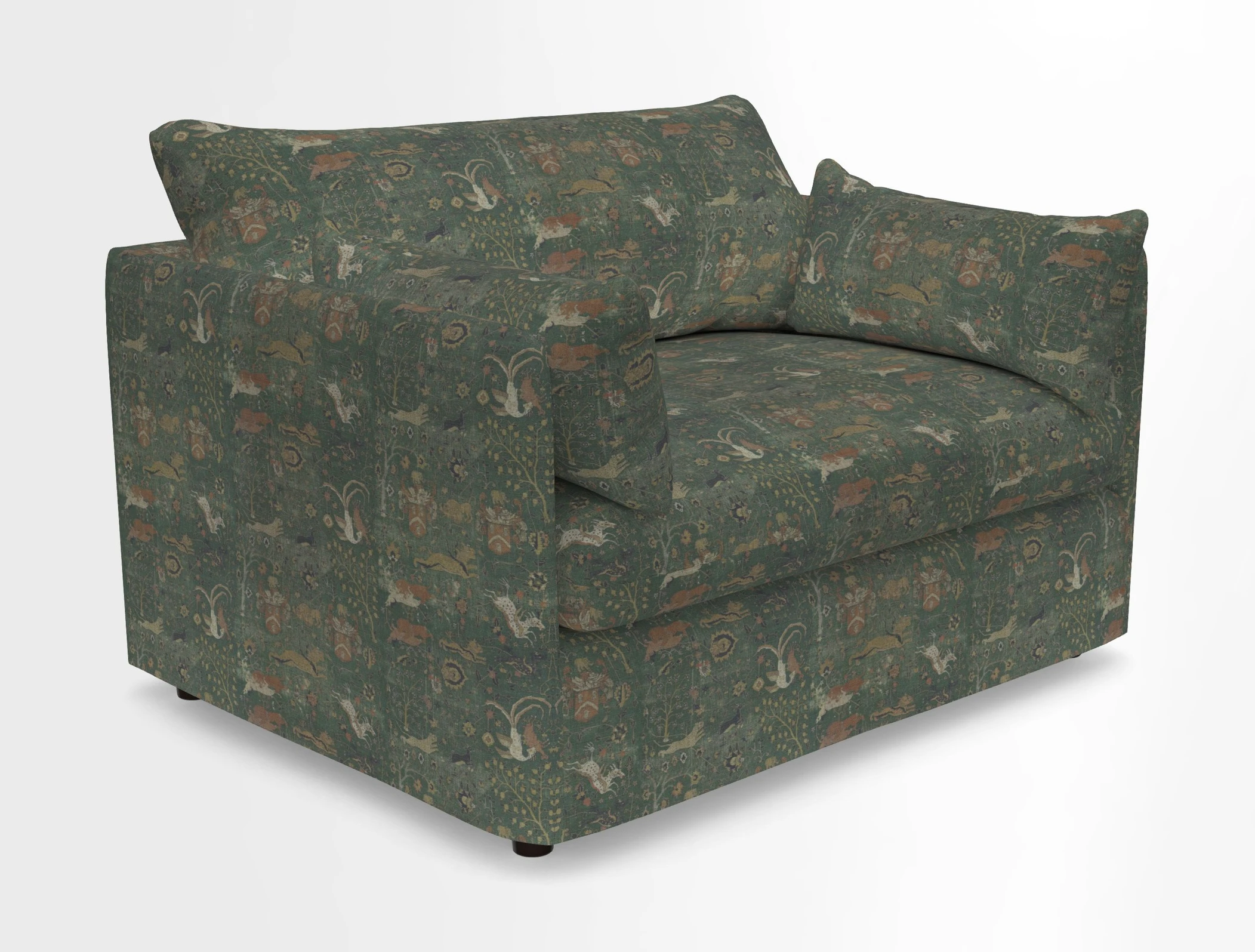 Madehurst Snuggler in Two Tone Plain Biscuit. Loose cover option available