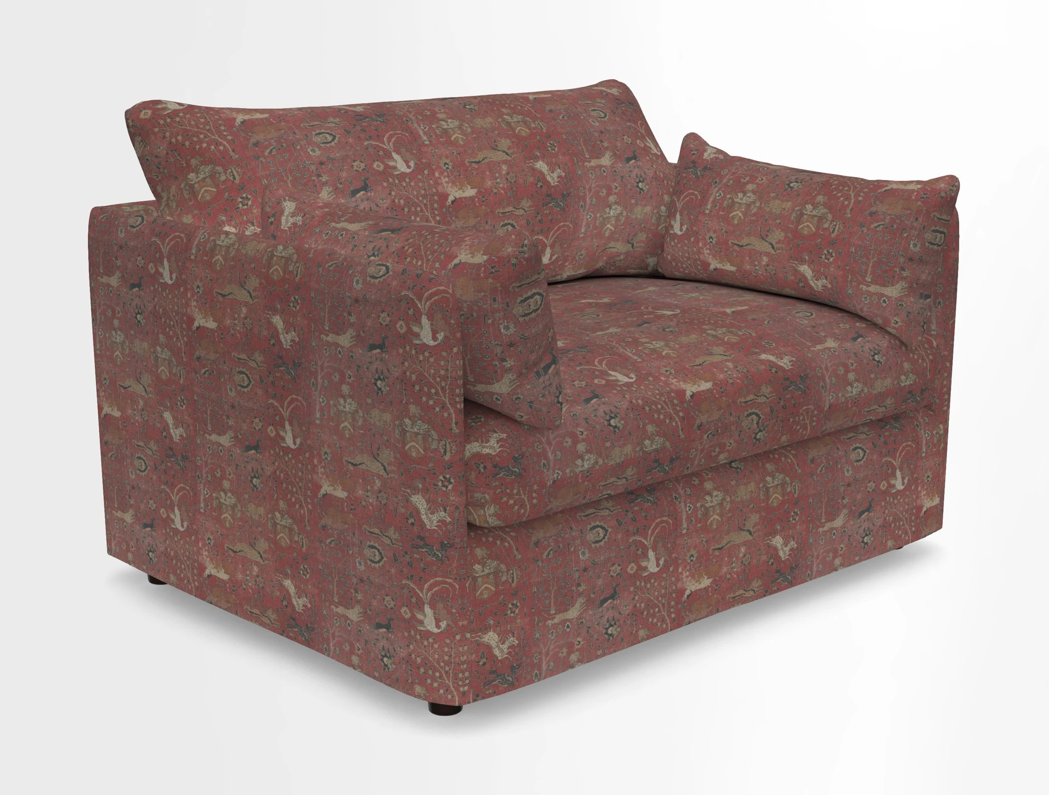 Madehurst Snuggler in Two Tone Plain Biscuit. Loose cover option available