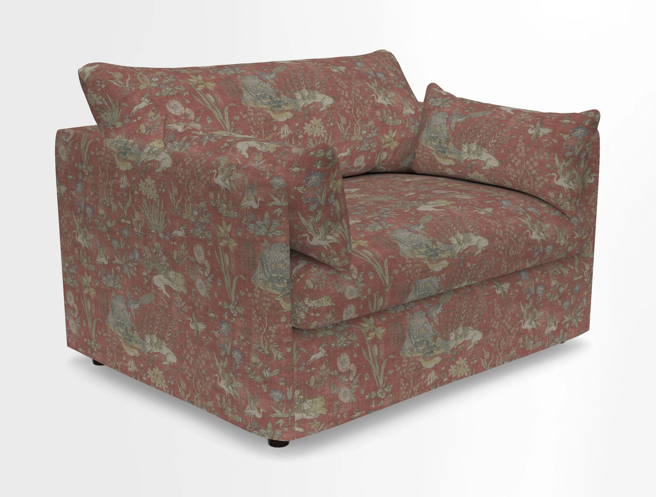 Madehurst Snuggler in Two Tone Plain Biscuit. Loose cover option available