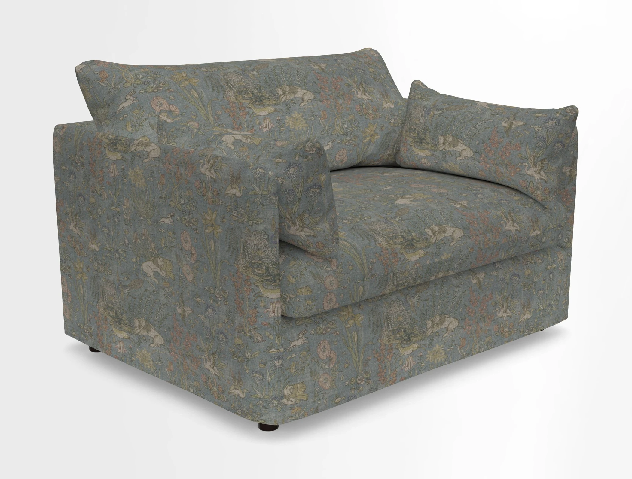 Madehurst Snuggler in Two Tone Plain Biscuit. Loose cover option available