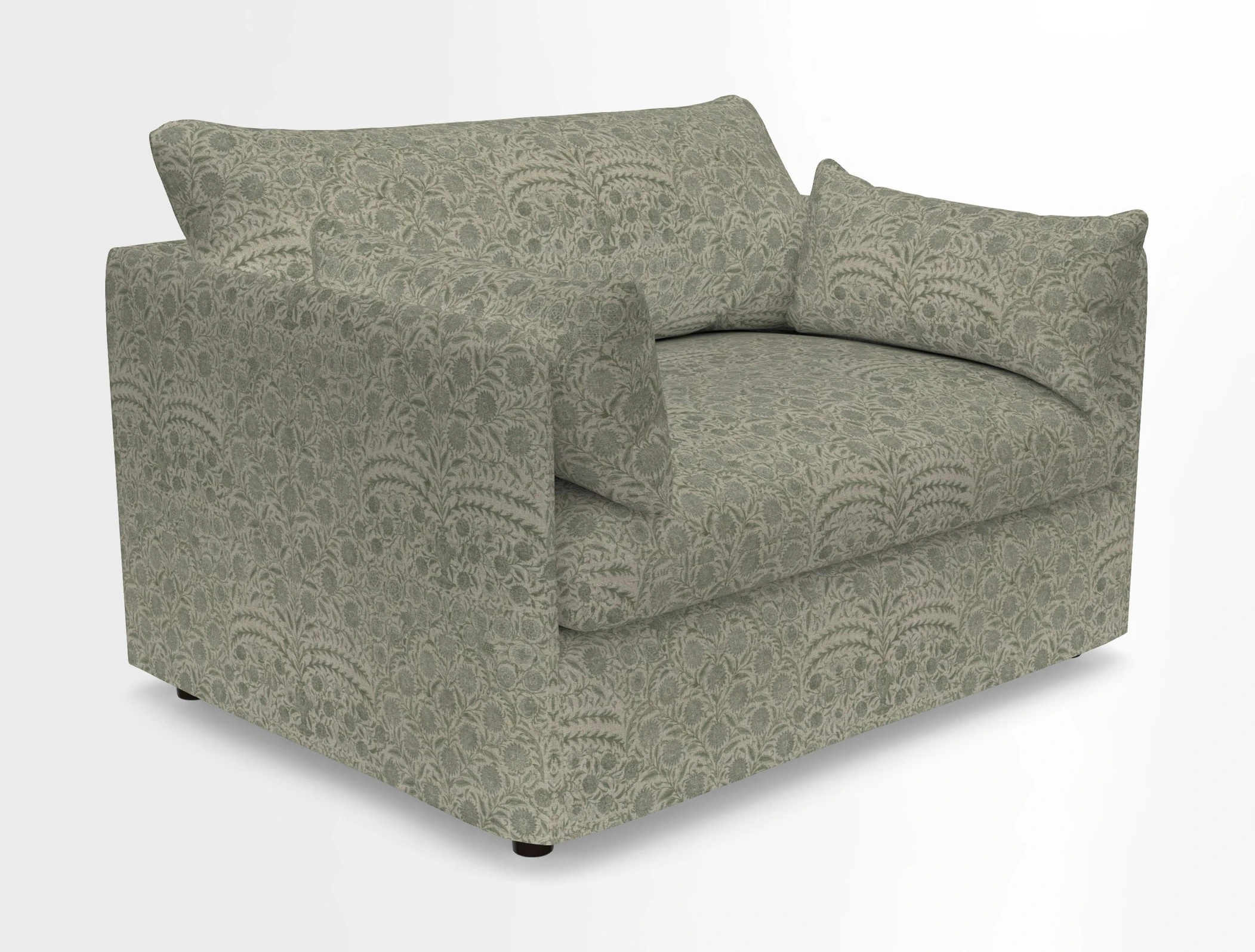 Madehurst Snuggler in Two Tone Plain Biscuit. Loose cover option available