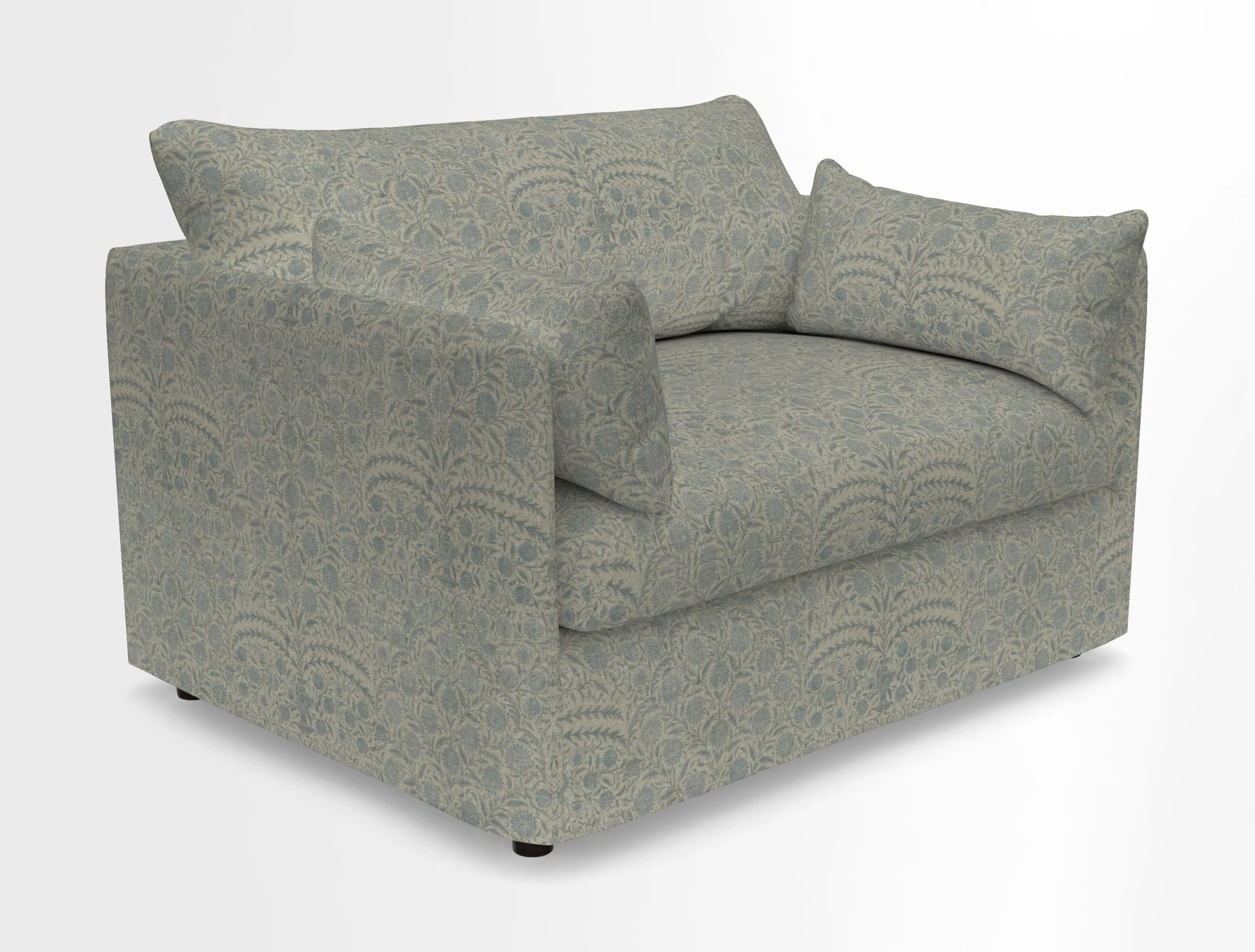 Madehurst Snuggler in Two Tone Plain Biscuit. Loose cover option available