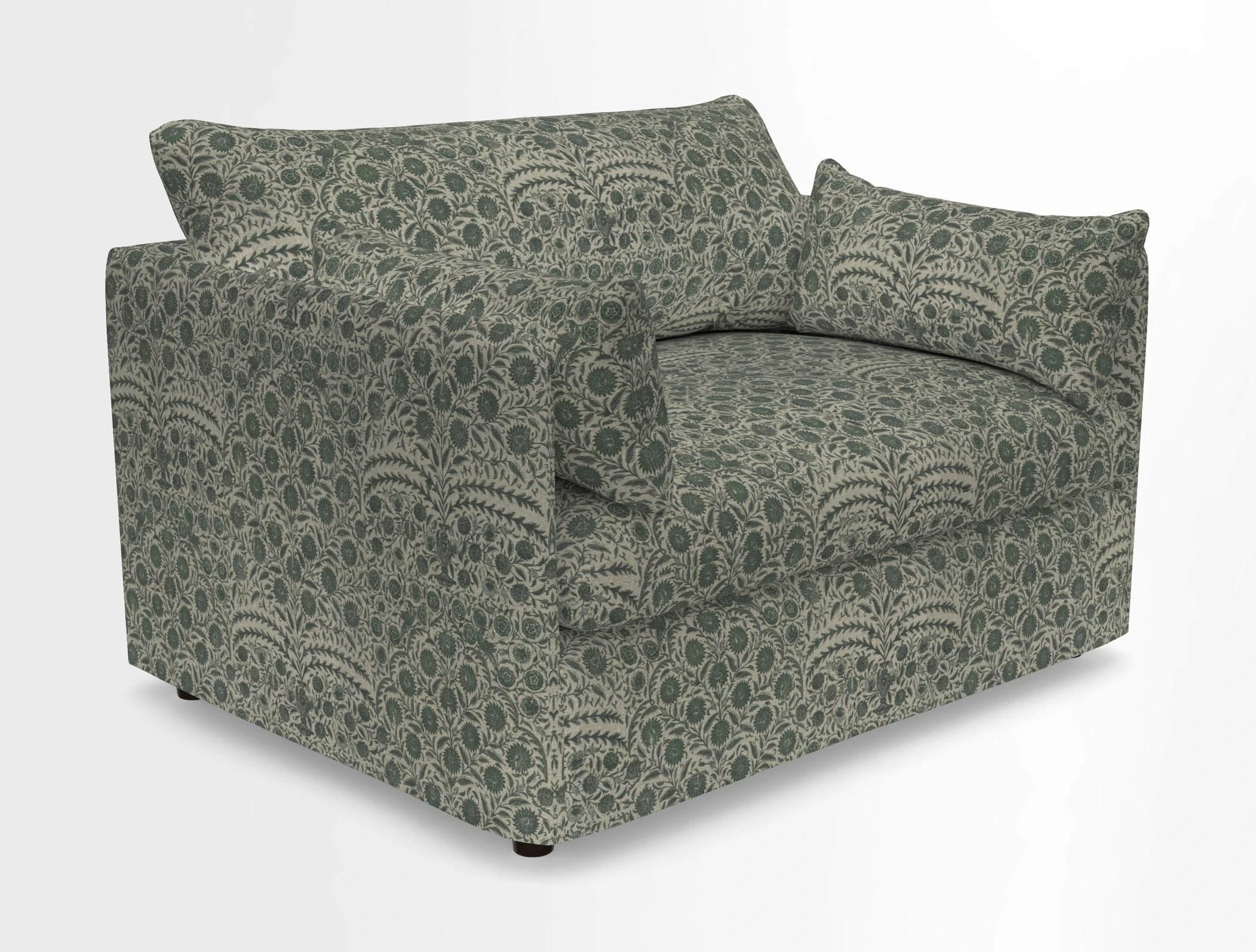 Madehurst Snuggler in Two Tone Plain Biscuit. Loose cover option available