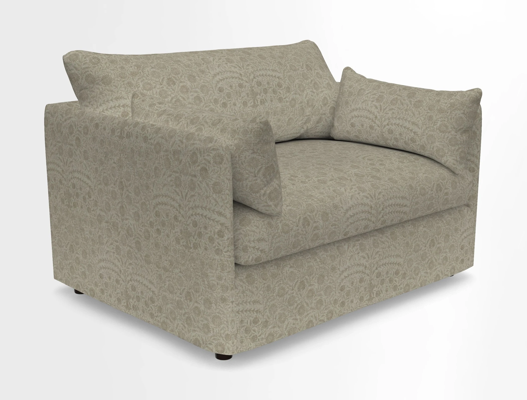 Madehurst Snuggler in Two Tone Plain Biscuit. Loose cover option available