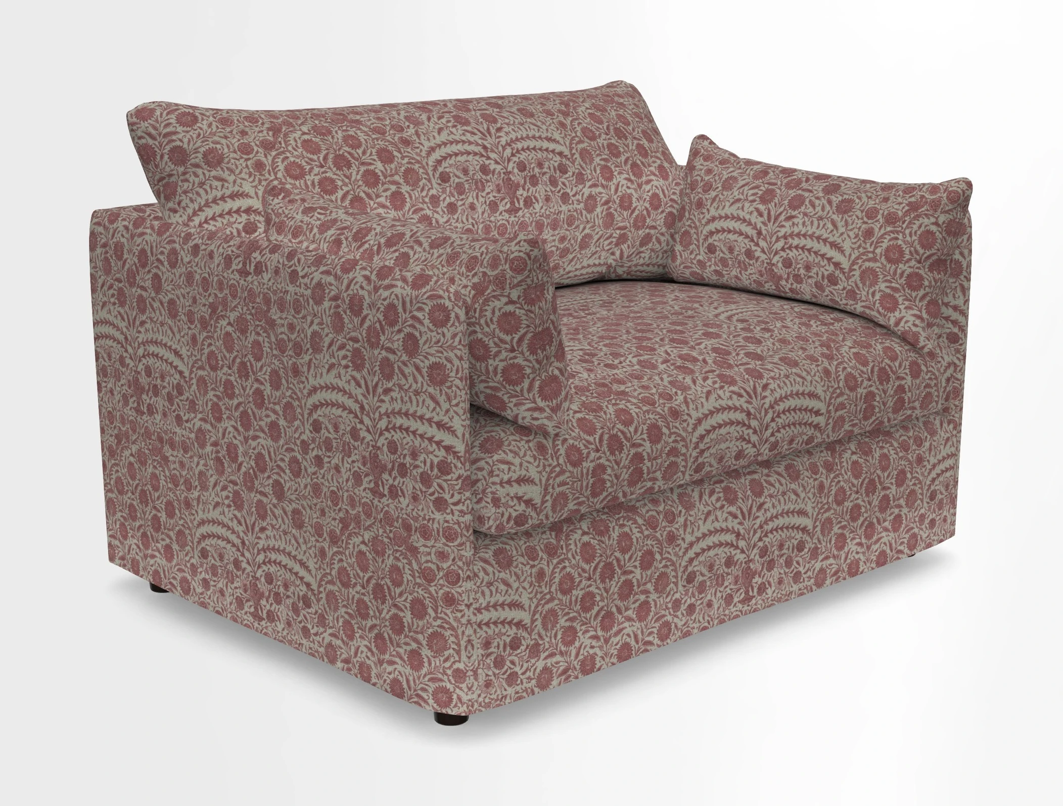 Madehurst Snuggler in Two Tone Plain Biscuit. Loose cover option available