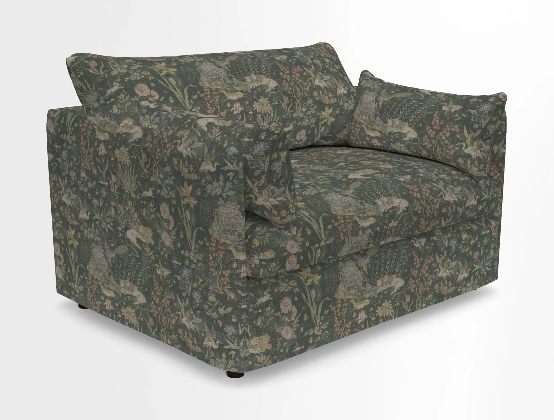 Madehurst Snuggler in Two Tone Plain Biscuit. Loose cover option available
