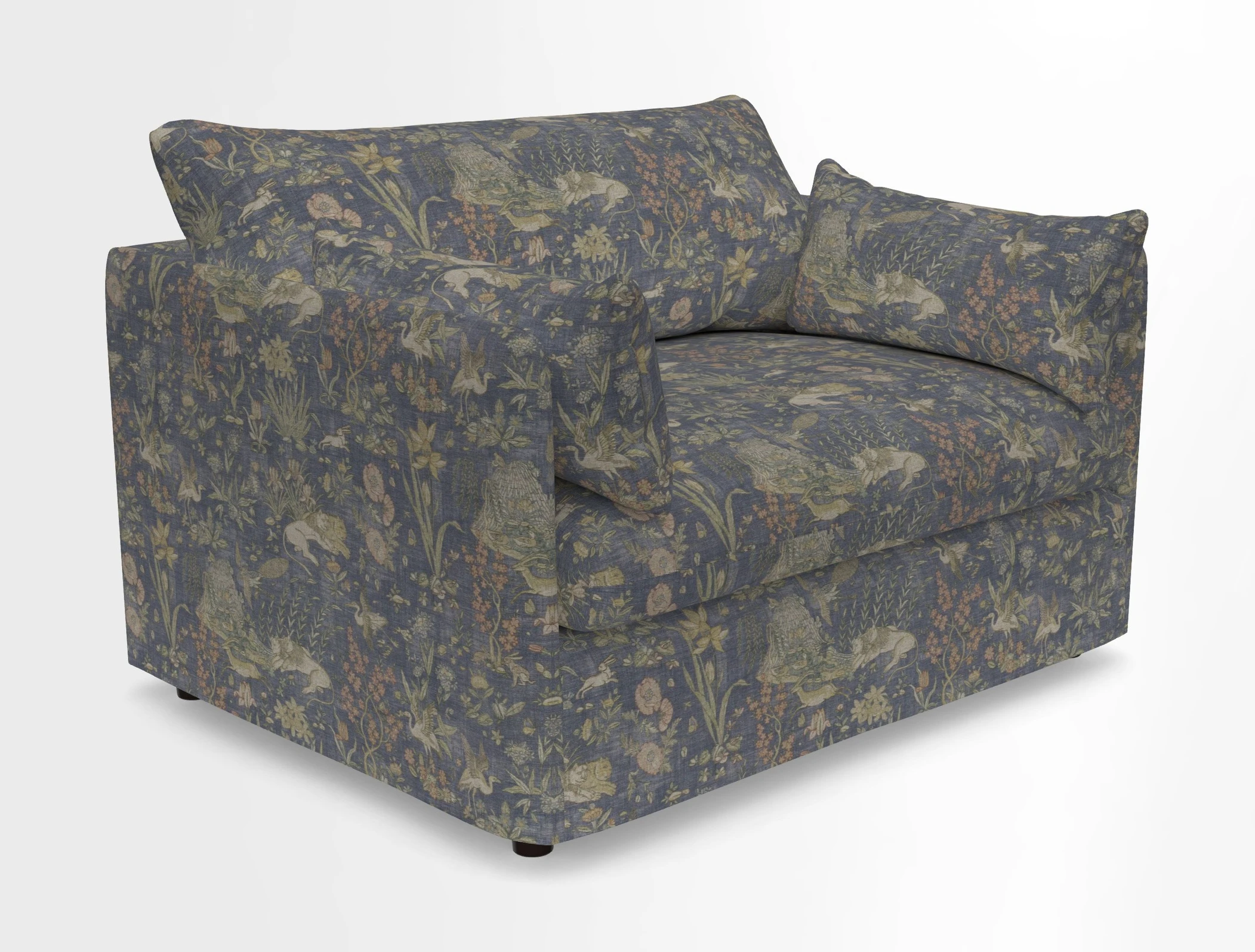 Madehurst Snuggler in Two Tone Plain Biscuit. Loose cover option available