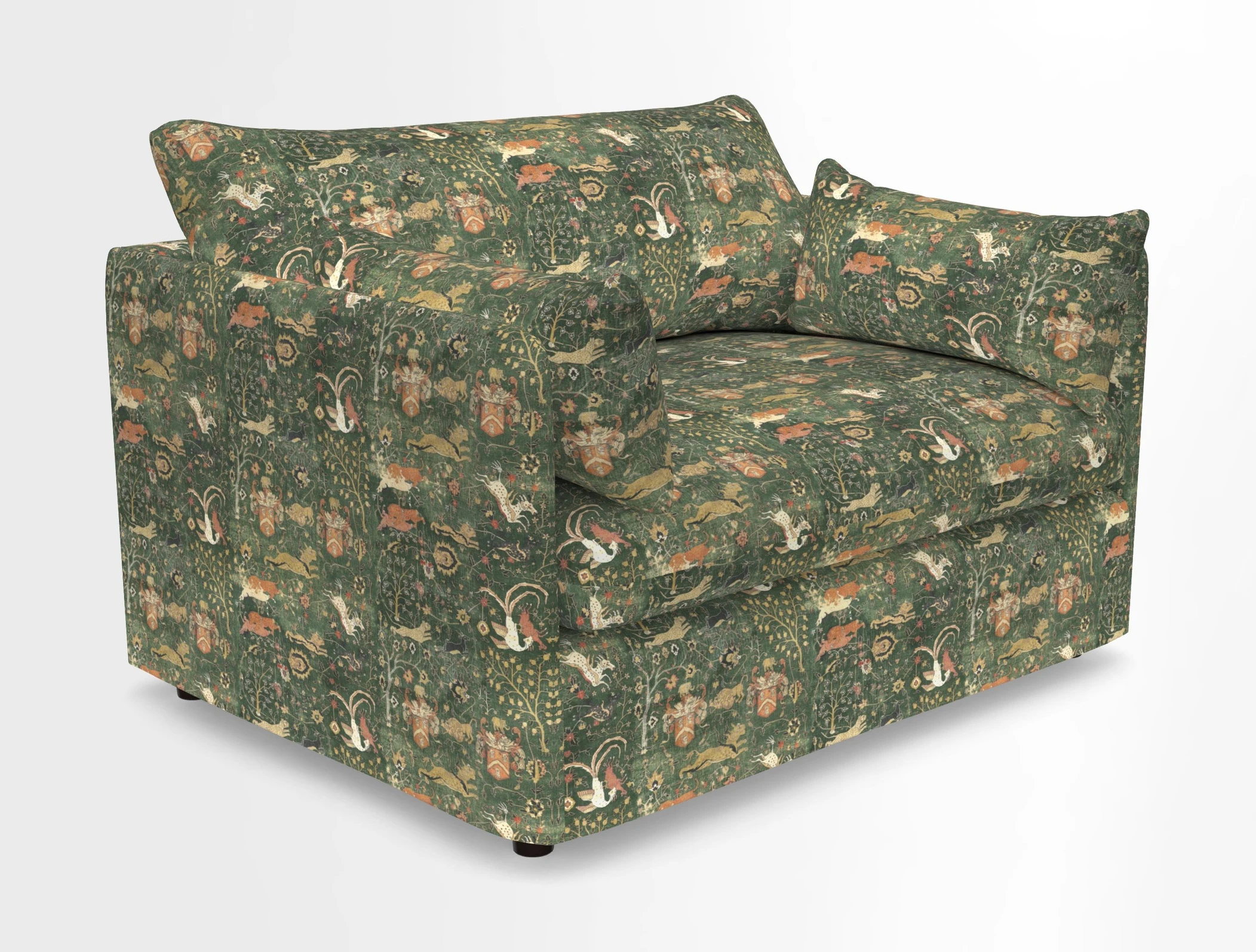 Madehurst Snuggler in Two Tone Plain Biscuit. Loose cover option available