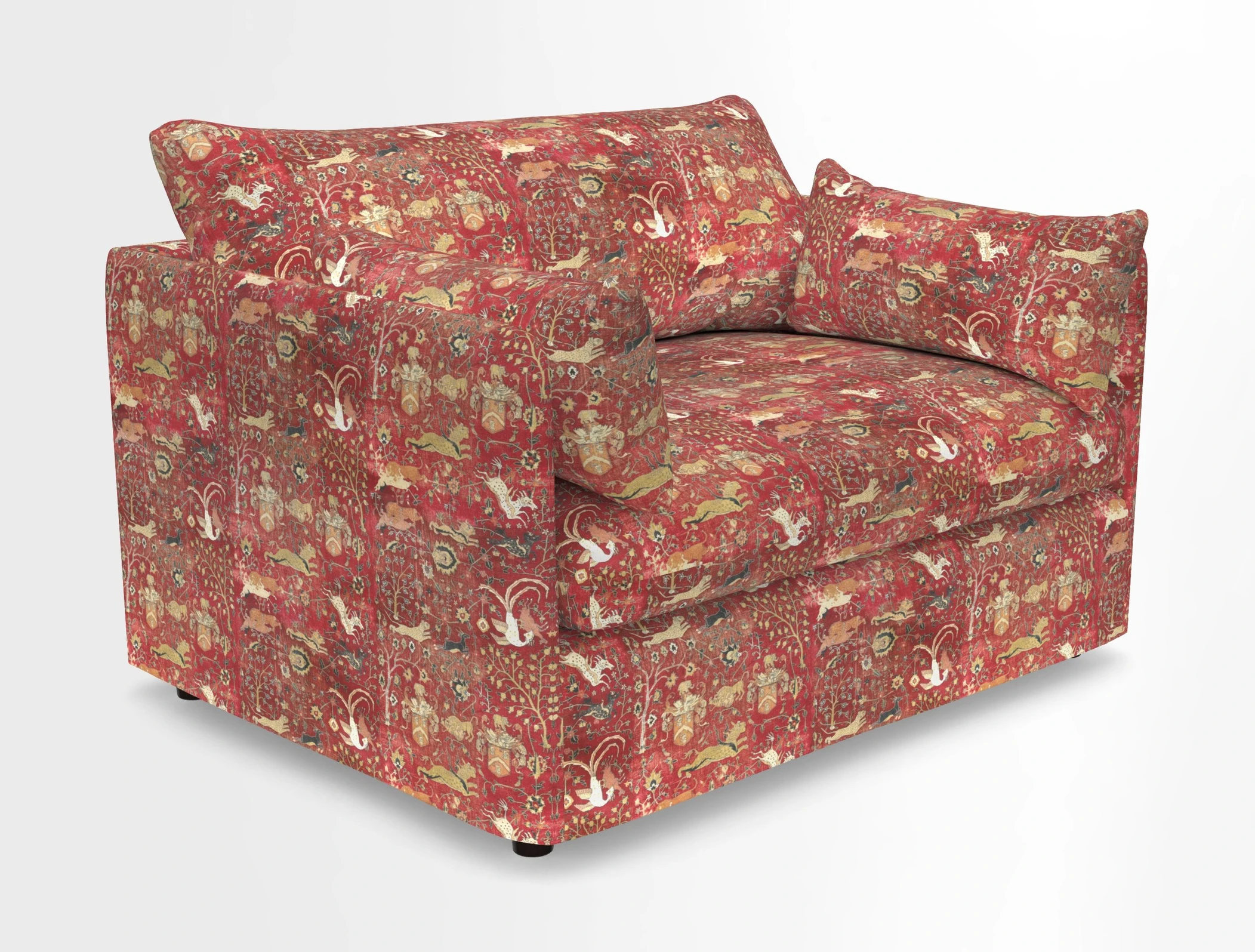 Madehurst Snuggler in Two Tone Plain Biscuit. Loose cover option available