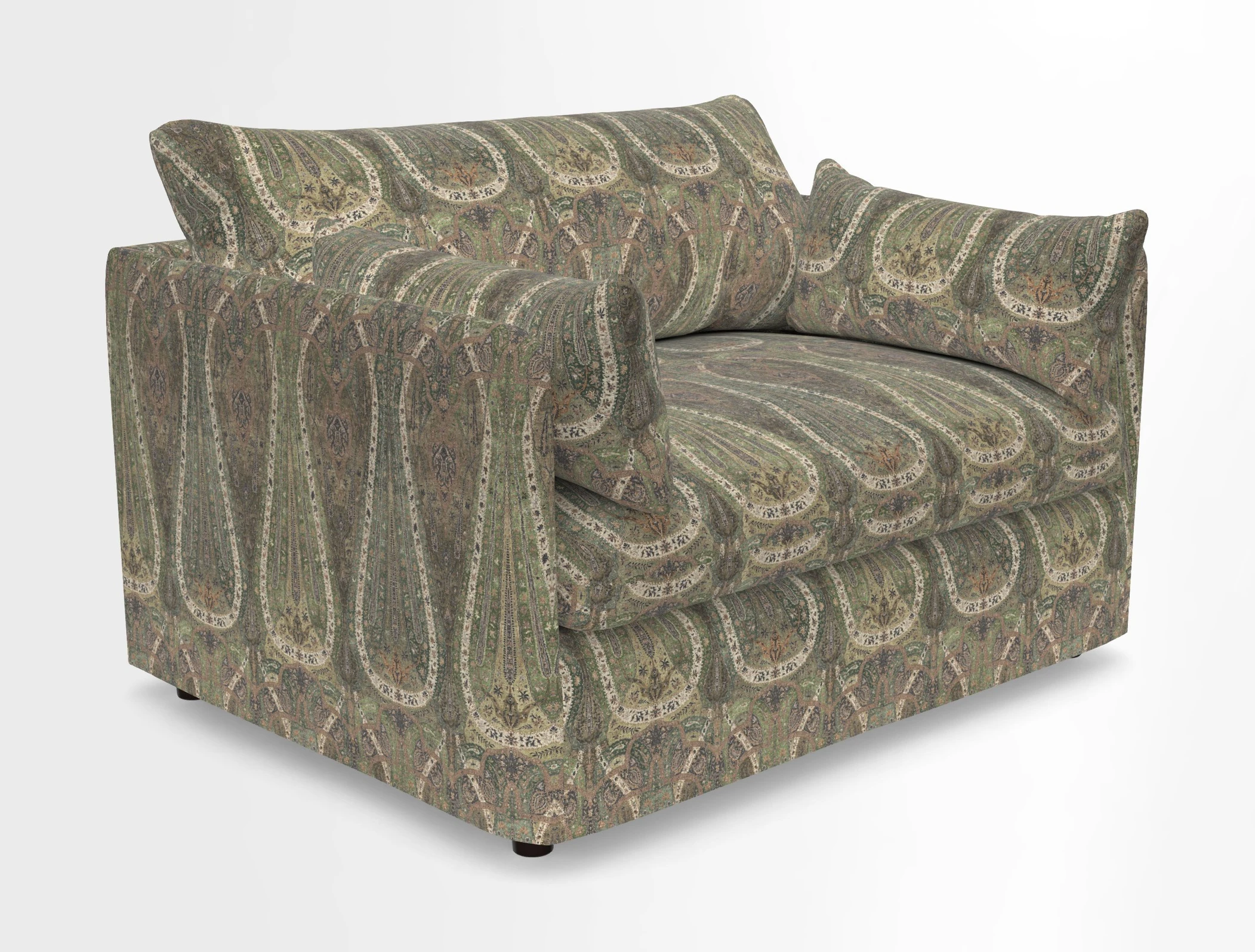 Madehurst Snuggler in Two Tone Plain Biscuit. Loose cover option available