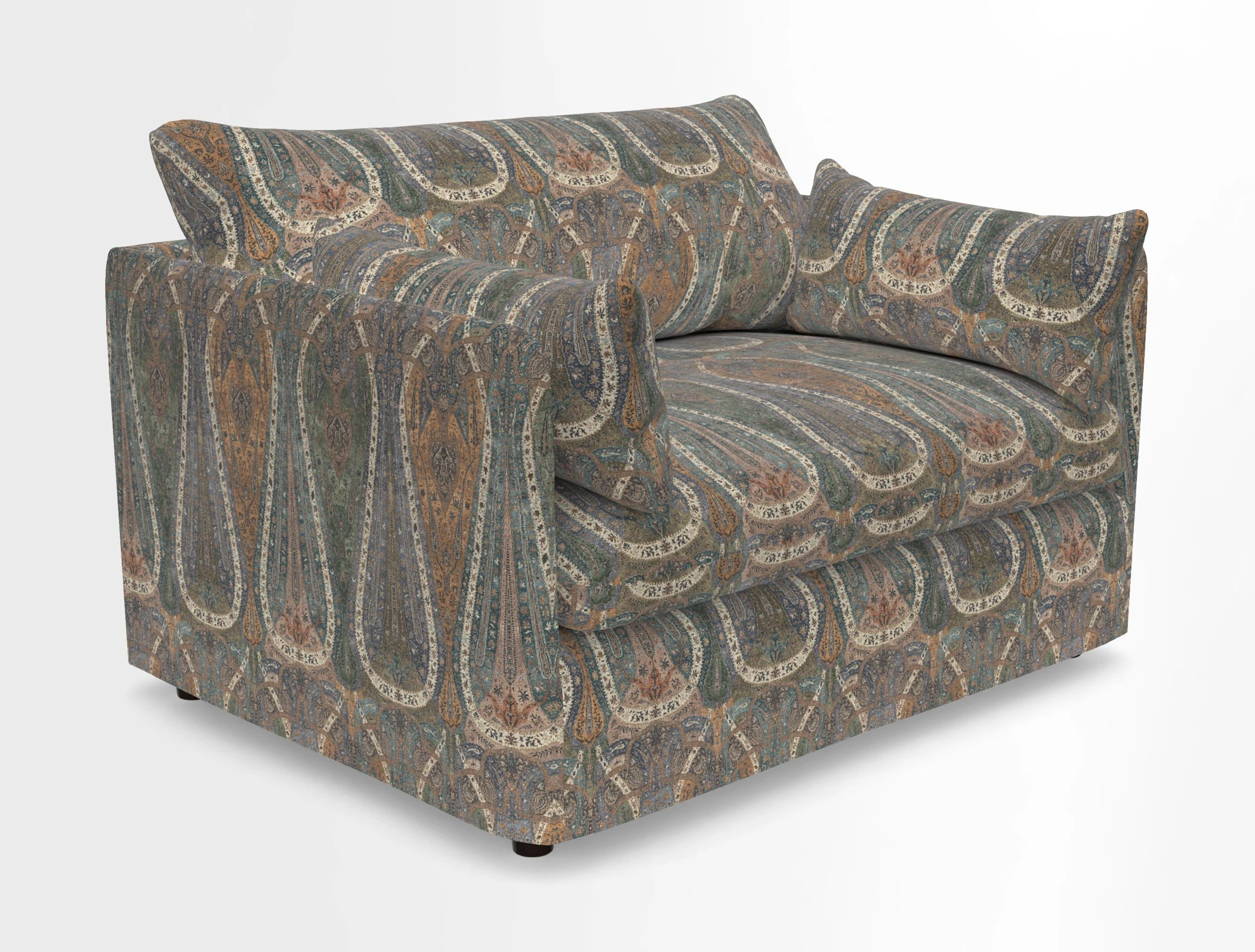 Madehurst Snuggler in Two Tone Plain Biscuit. Loose cover option available