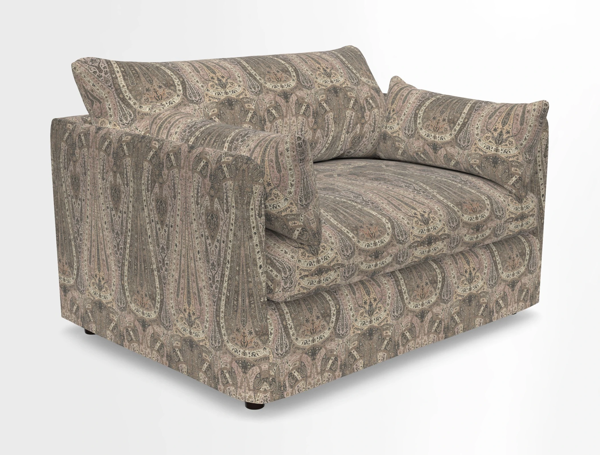 Madehurst Snuggler in Two Tone Plain Biscuit. Loose cover option available