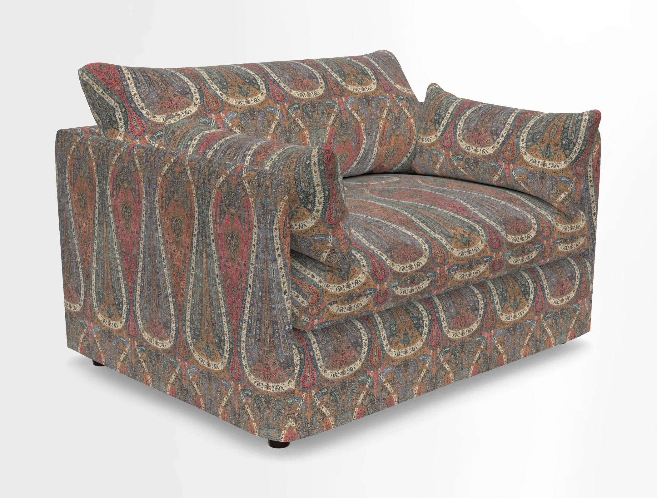 Madehurst Snuggler in Two Tone Plain Biscuit. Loose cover option available