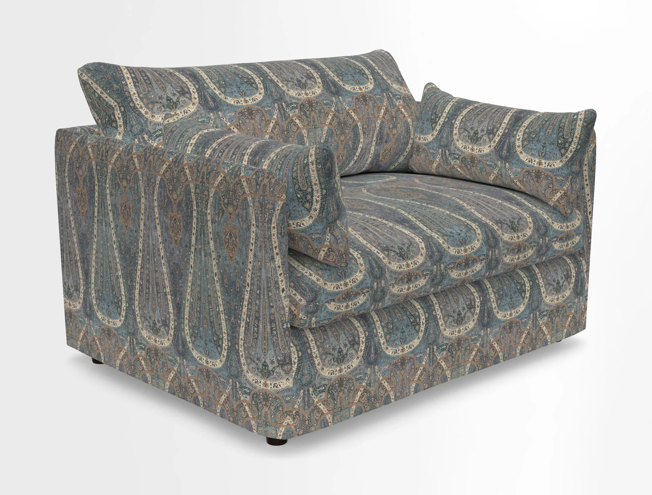 Madehurst Snuggler in Two Tone Plain Biscuit. Loose cover option available