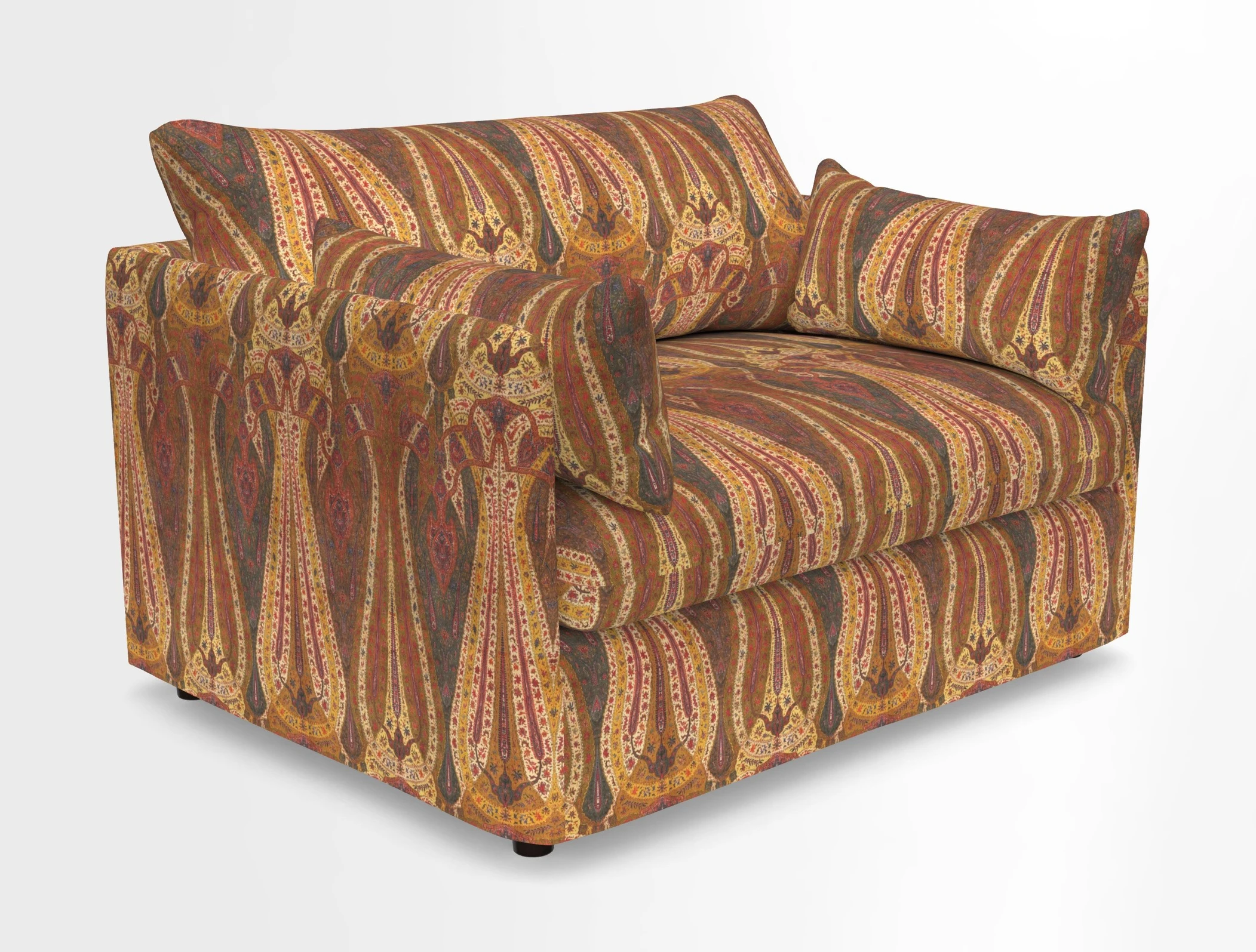 Madehurst Snuggler in Two Tone Plain Biscuit. Loose cover option available