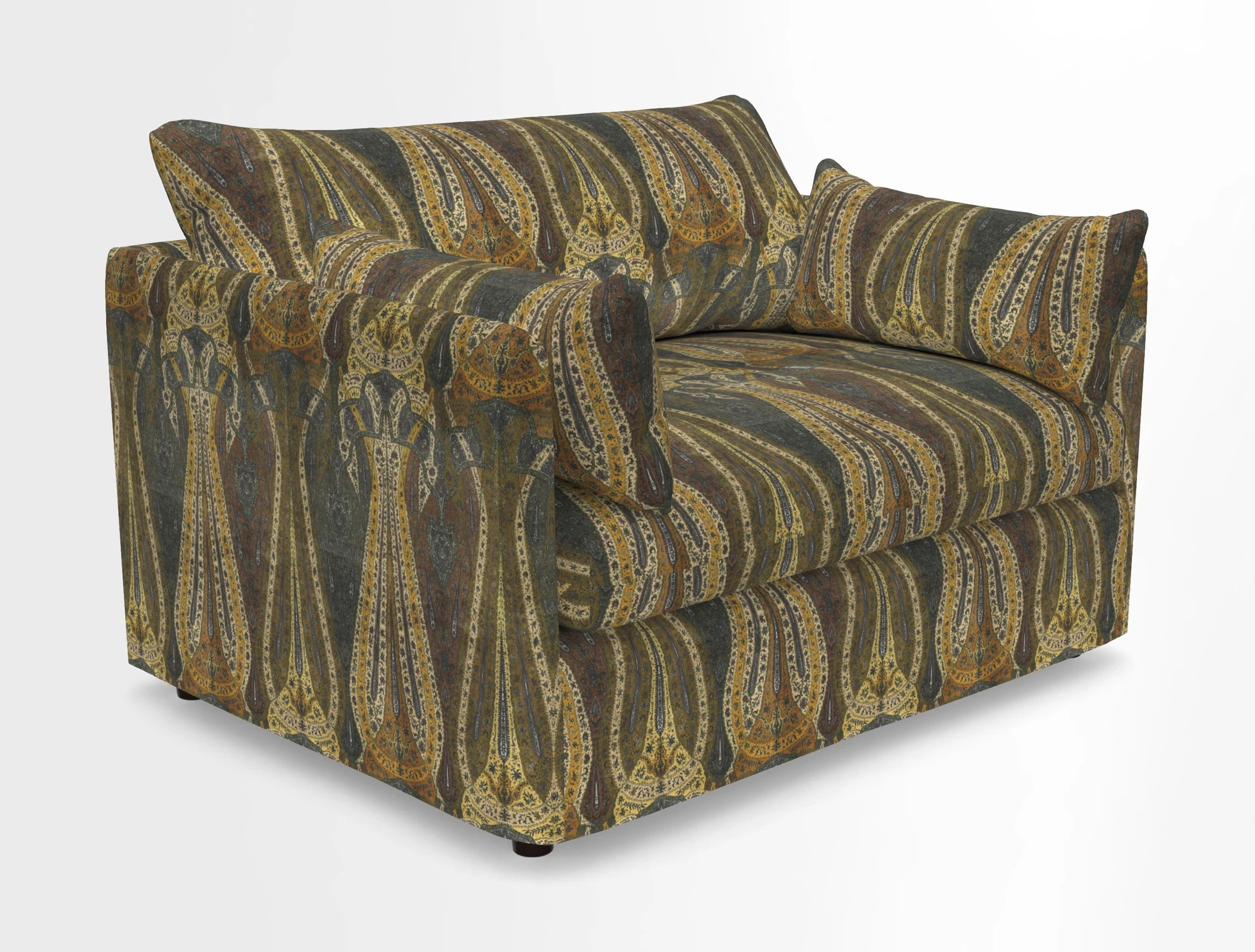 Madehurst Snuggler in Two Tone Plain Biscuit. Loose cover option available